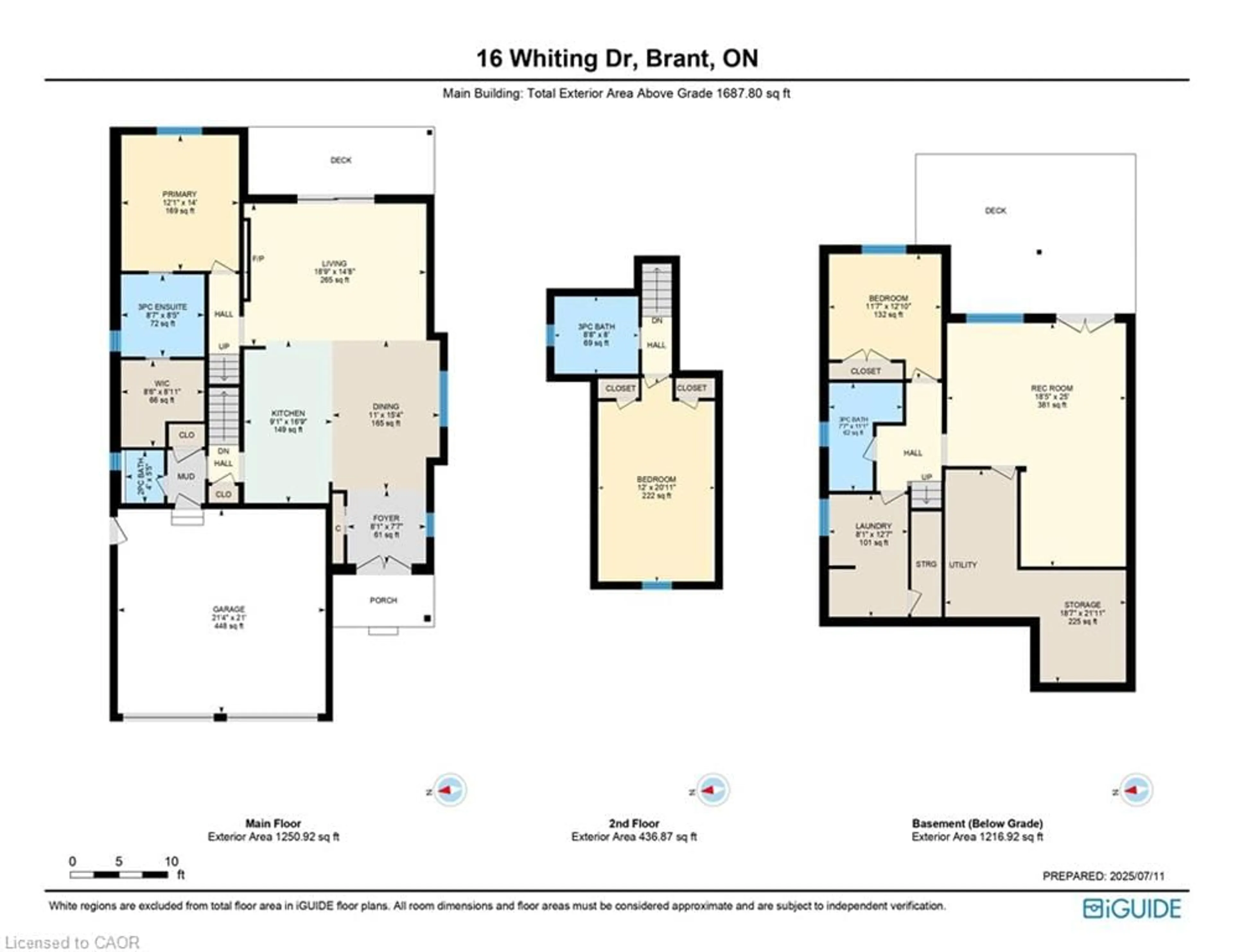 Floor plan for 16 Whiting Dr, Paris Ontario N3L 0B2