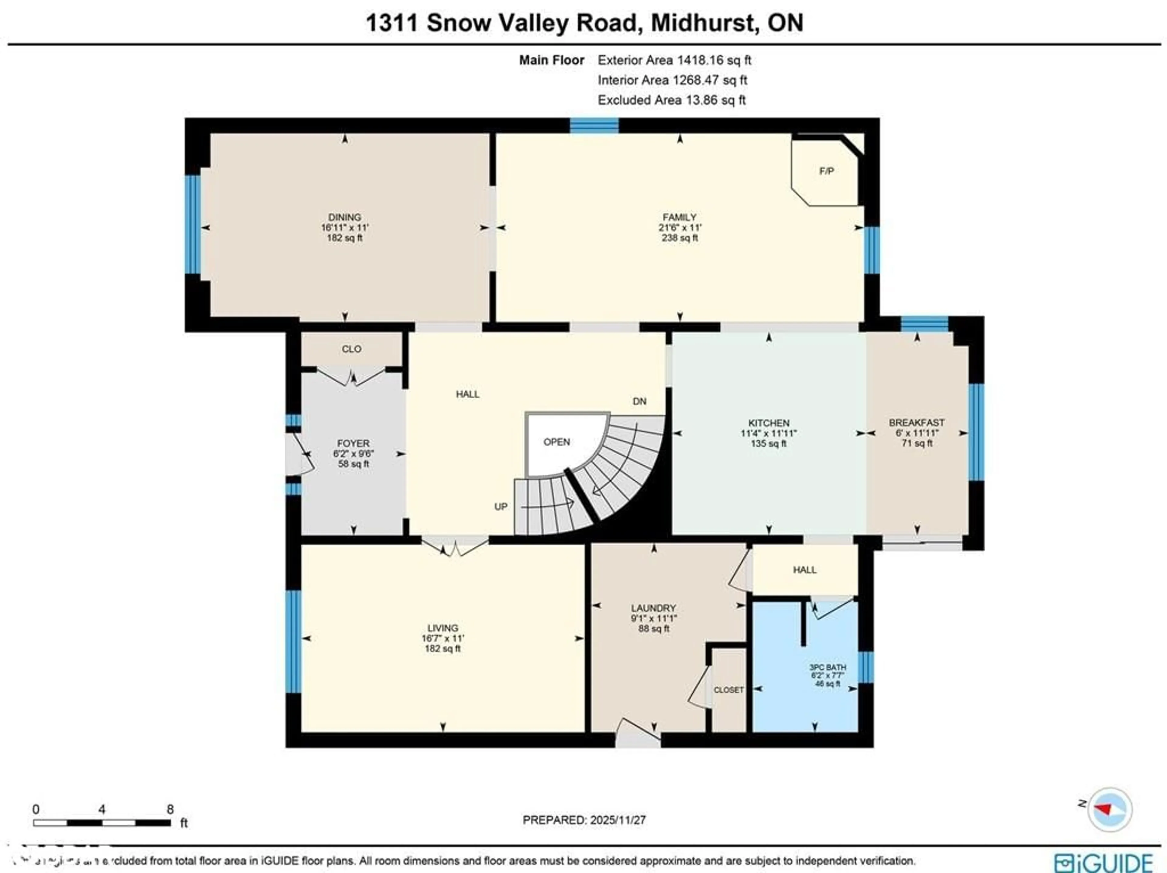 Floor plan for 1311 Snow Valley Rd, Midhurst Ontario L9X 1K2