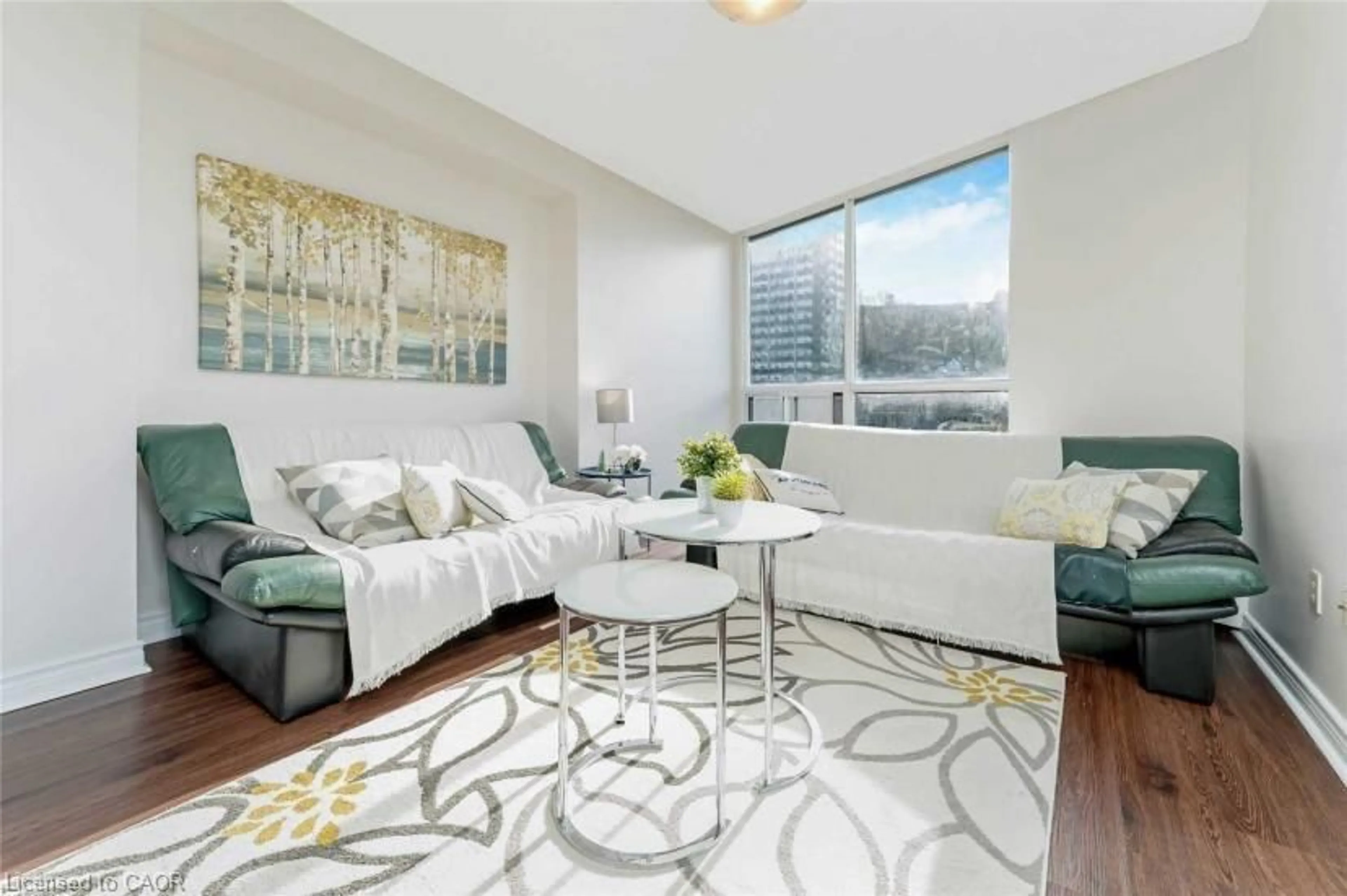 Living room with furniture, unknown for 150 Charlton Ave #1208, Hamilton Ontario L8N 3X3