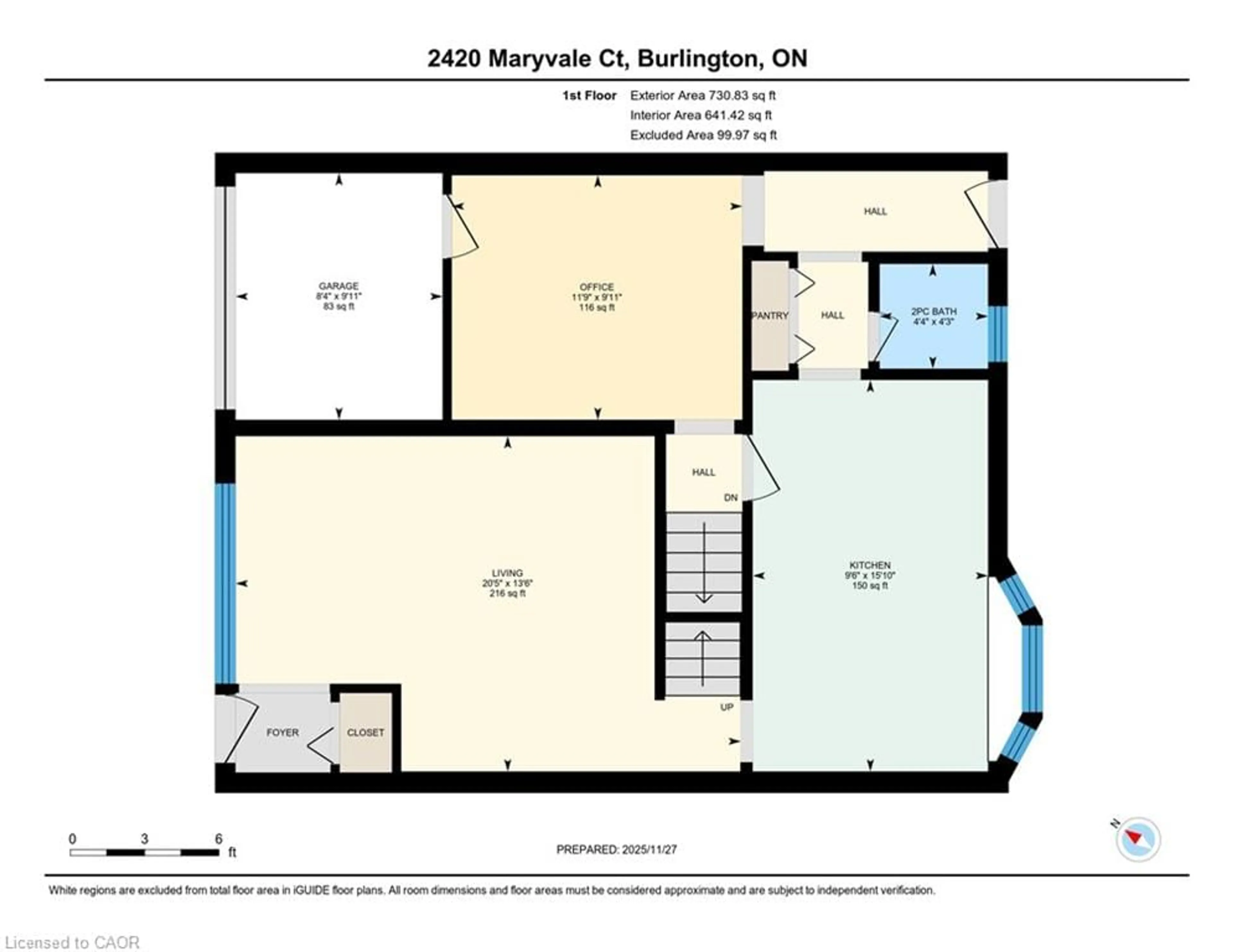 Floor plan for 2420 Maryvale Crt, Burlington Ontario L7P 2P2
