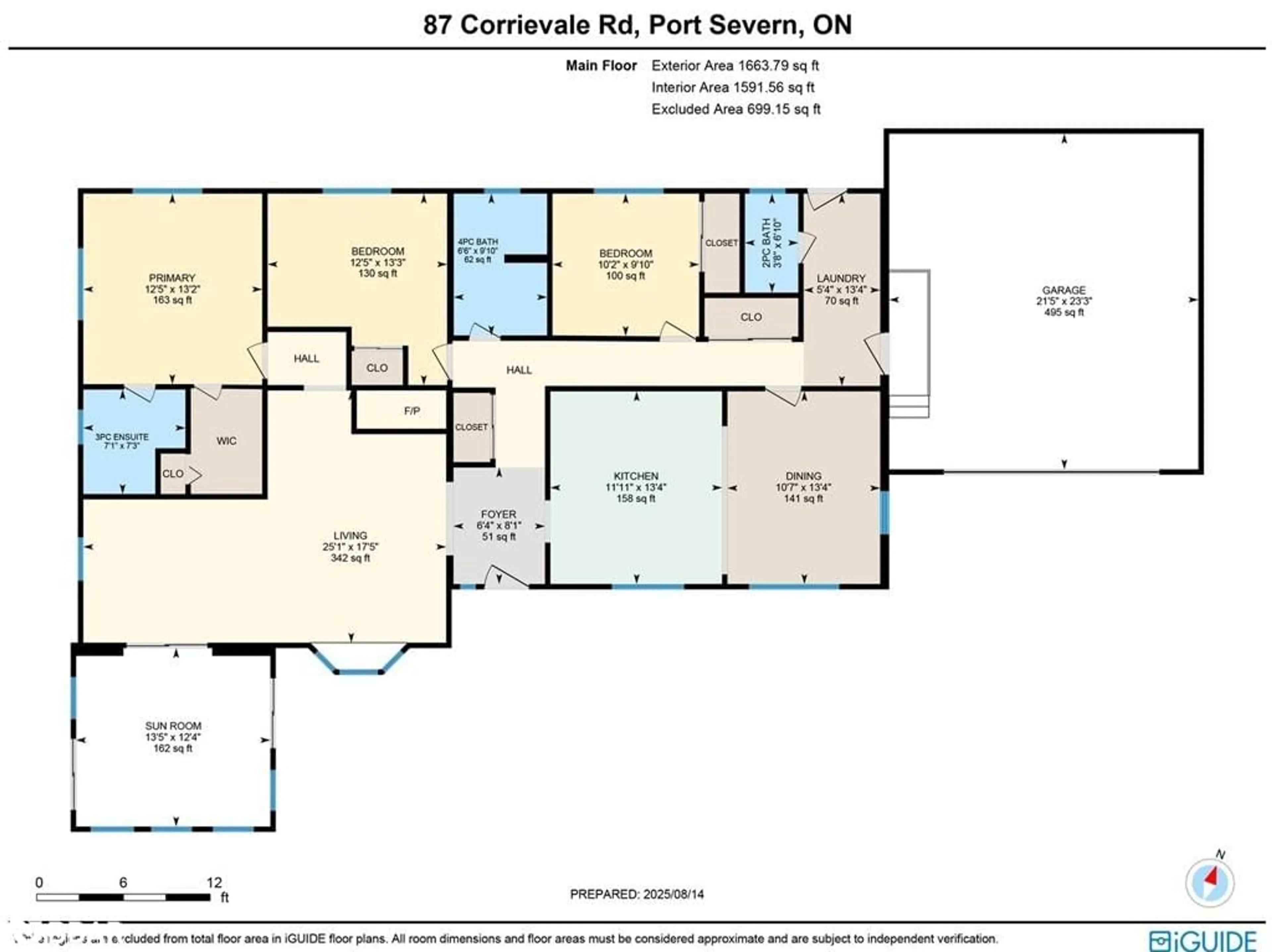 Floor plan for 87 Corrievale Rd, Port Severn Ontario L0K 1S0