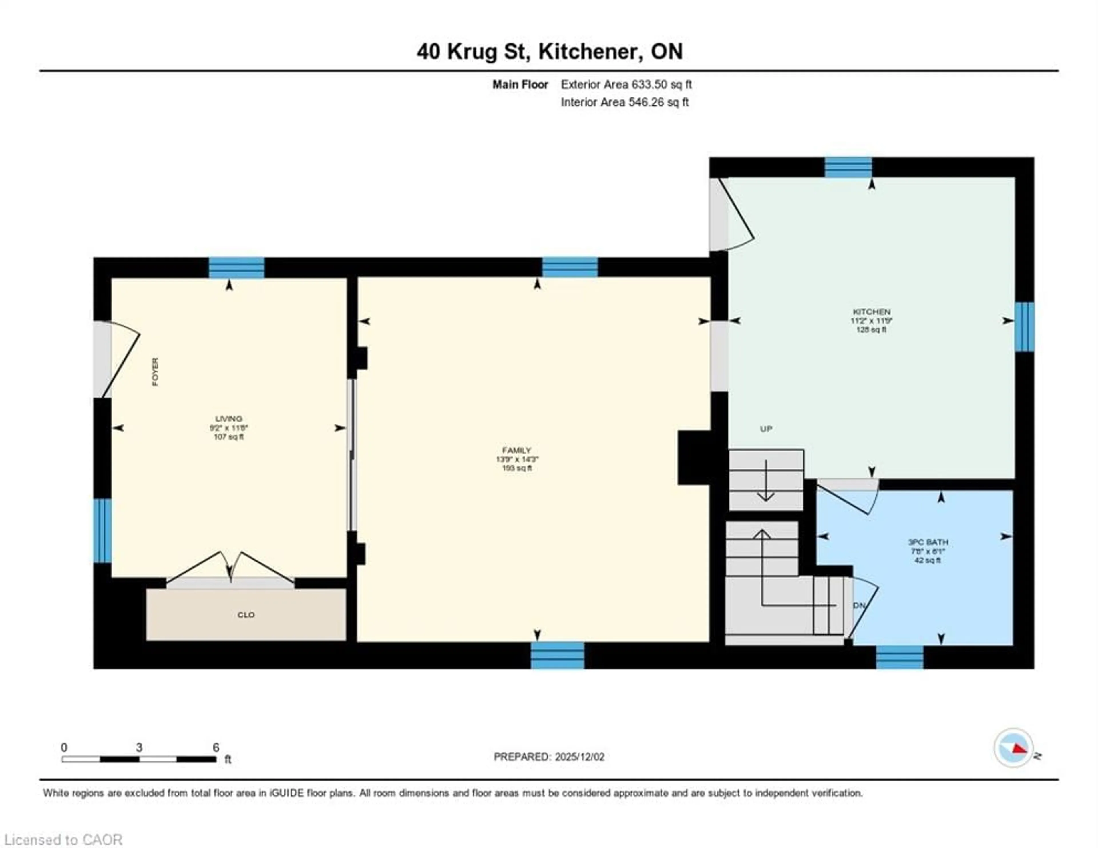 Floor plan for 40 Krug St, Kitchener Ontario N2H 2X7