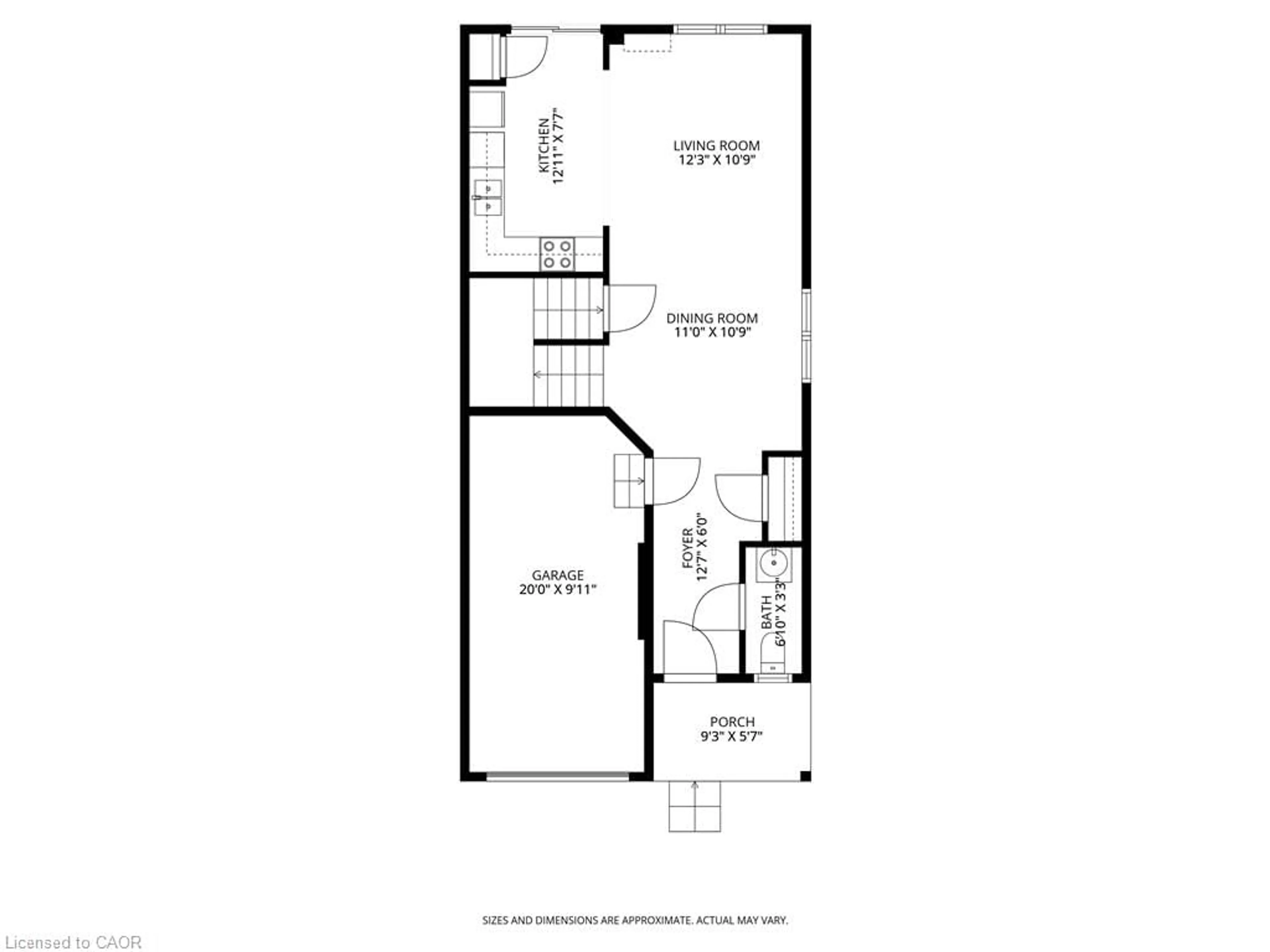 Floor plan for 222 Fall Fair Way #35, Binbrook Ontario L0R 1C0