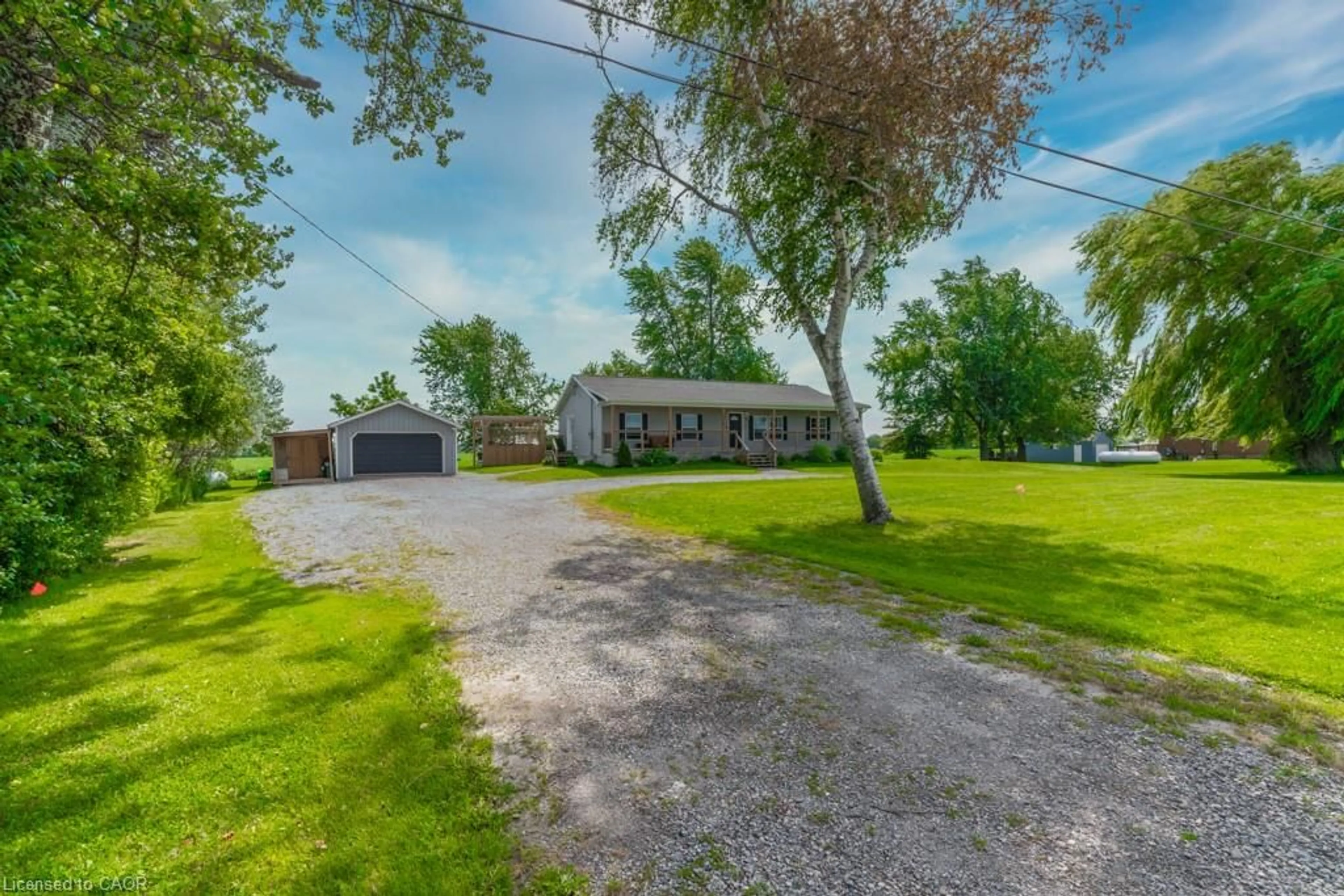 A pic from outside/outdoor area/front of a property/back of a property/a pic from drone, water/lake/river/ocean view for 3318 #6 Hwy, Hagersville Ontario N0A 1J0