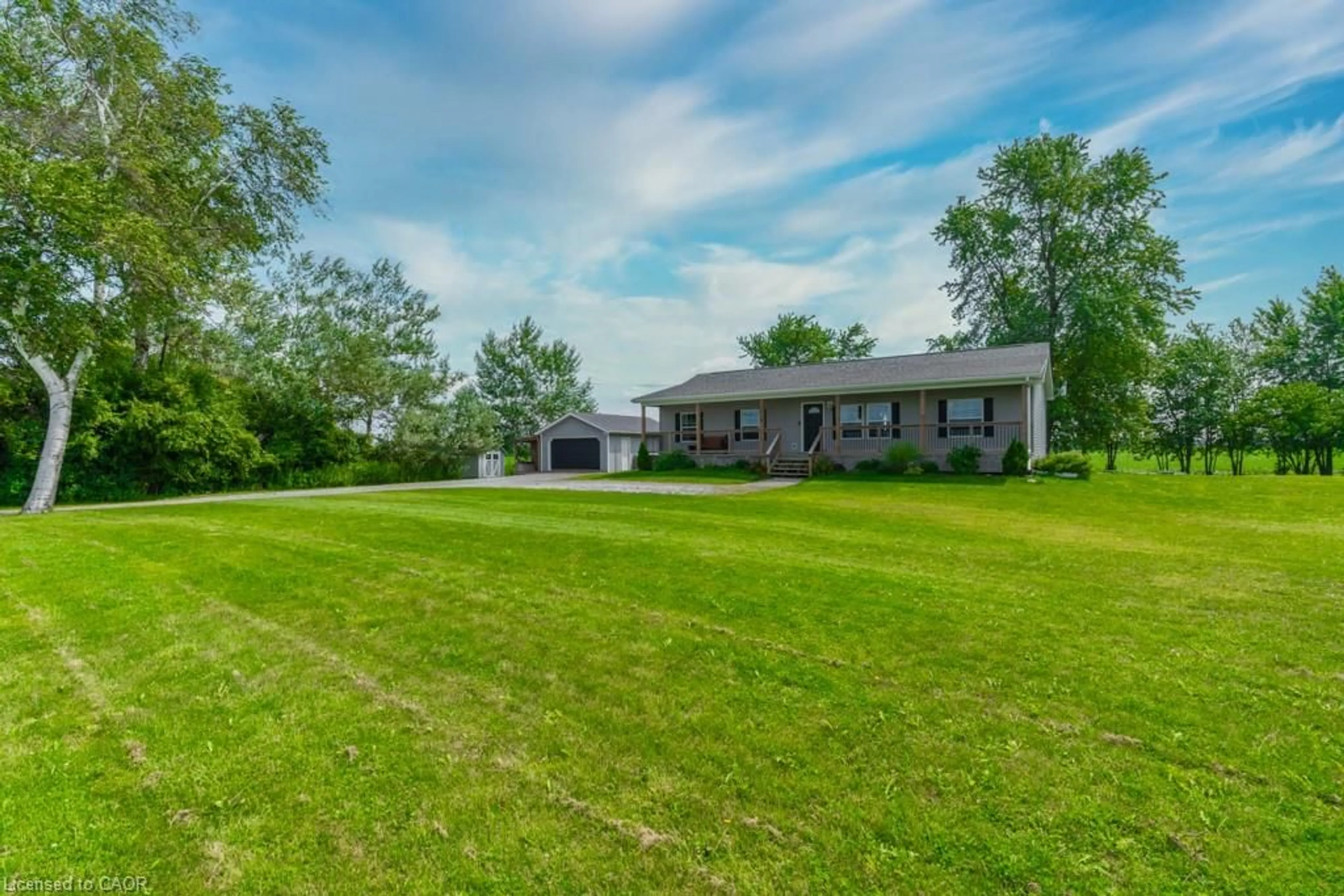 A pic from outside/outdoor area/front of a property/back of a property/a pic from drone, water/lake/river/ocean view for 3318 #6 Hwy, Hagersville Ontario N0A 1J0