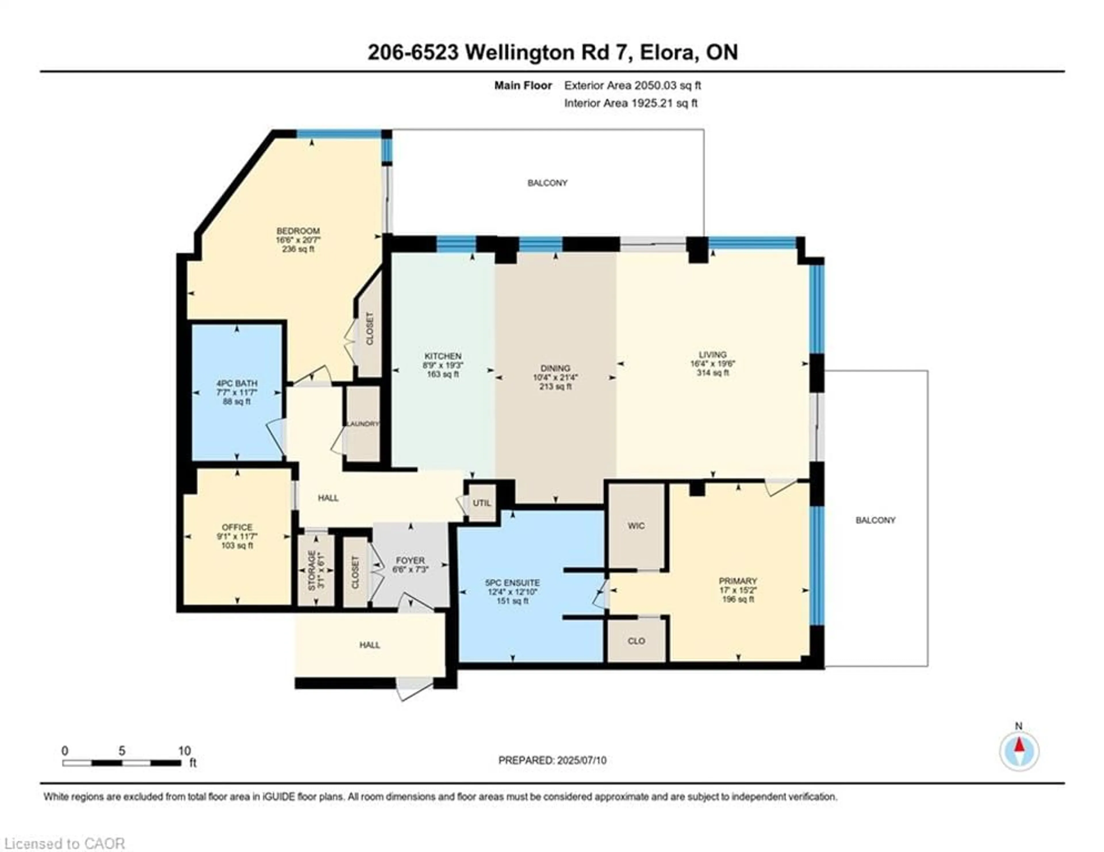 Floor plan for 6523 Wellington Road 7 #206, Elora Ontario N0B 1S0