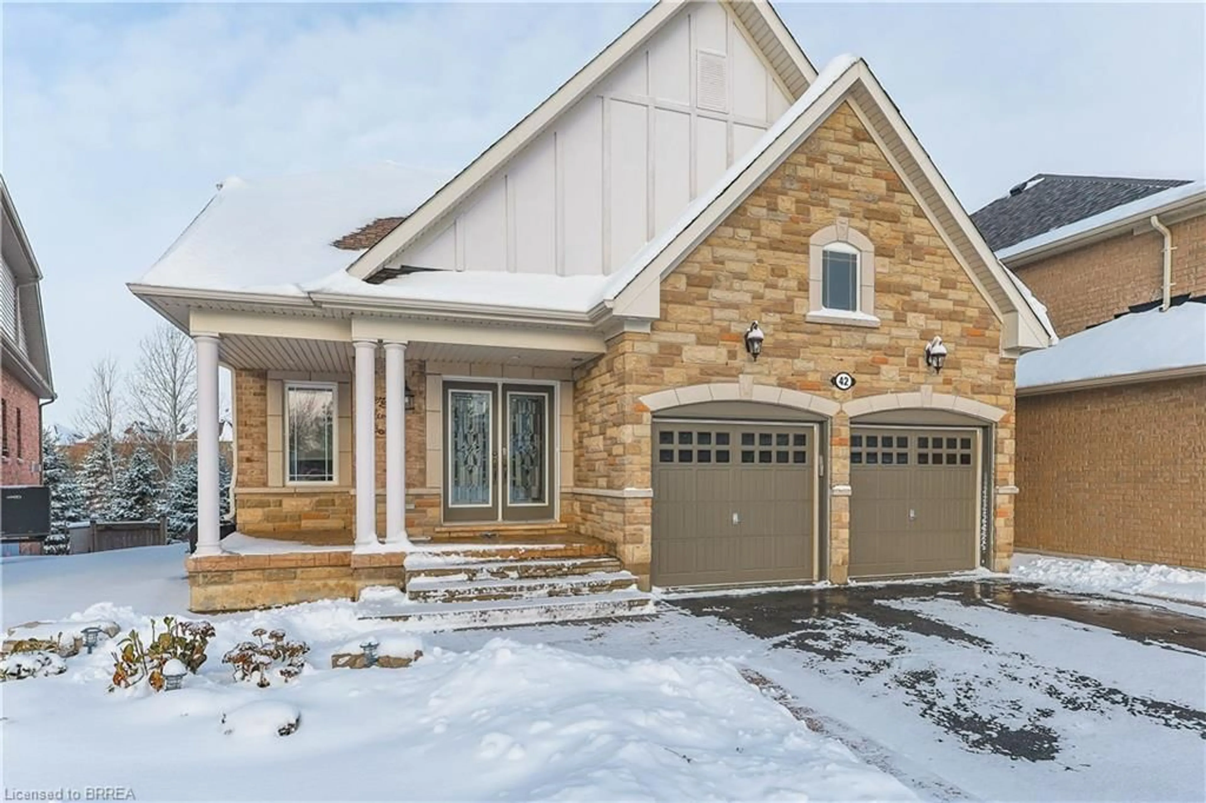 Home with brick exterior material, street for 42 Davidson Crt, Brantford Ontario N3S 0C6