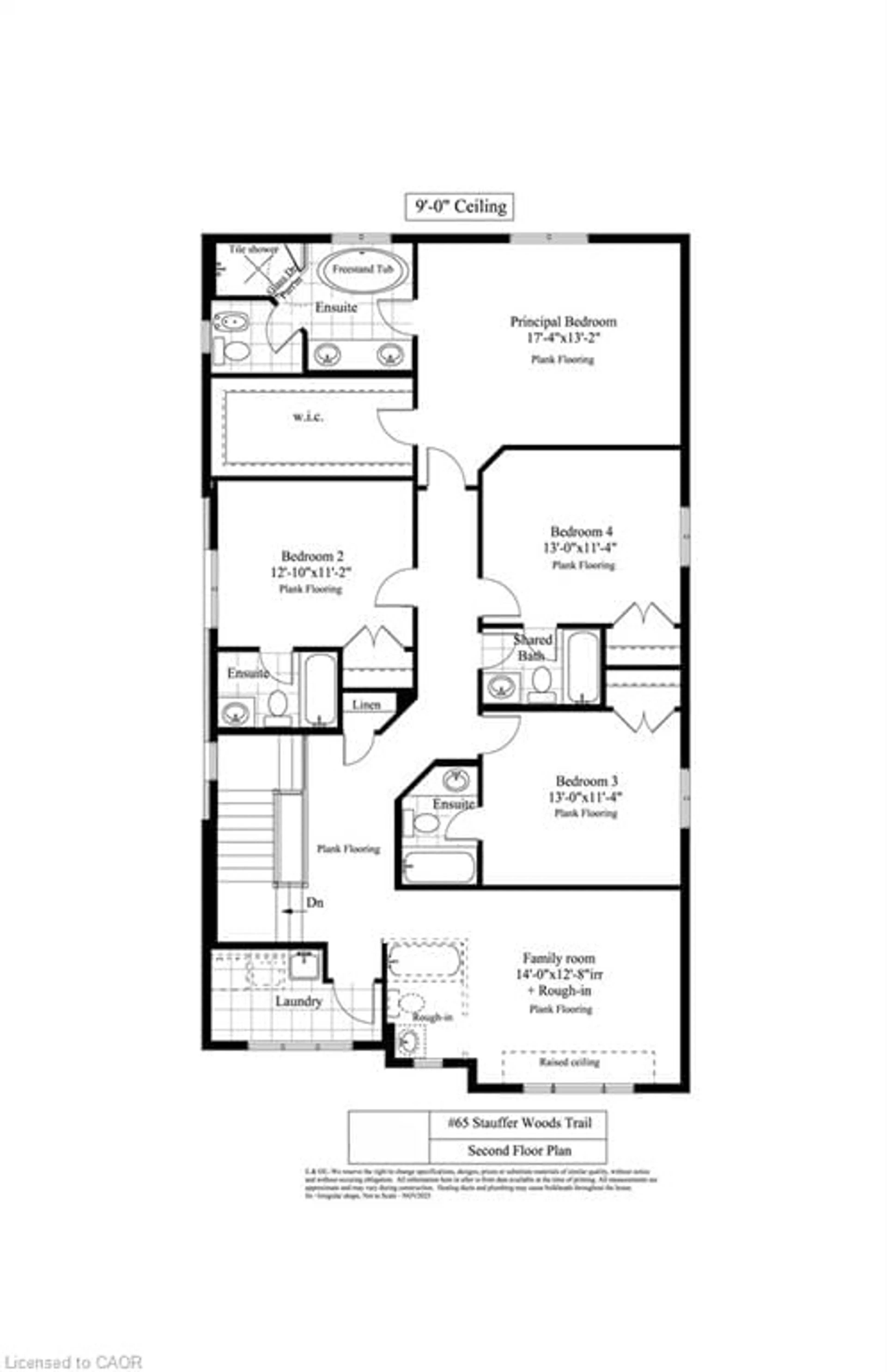Floor plan for 45 Stauffer Woods Trail, Kitchener Ontario N2P 0K7