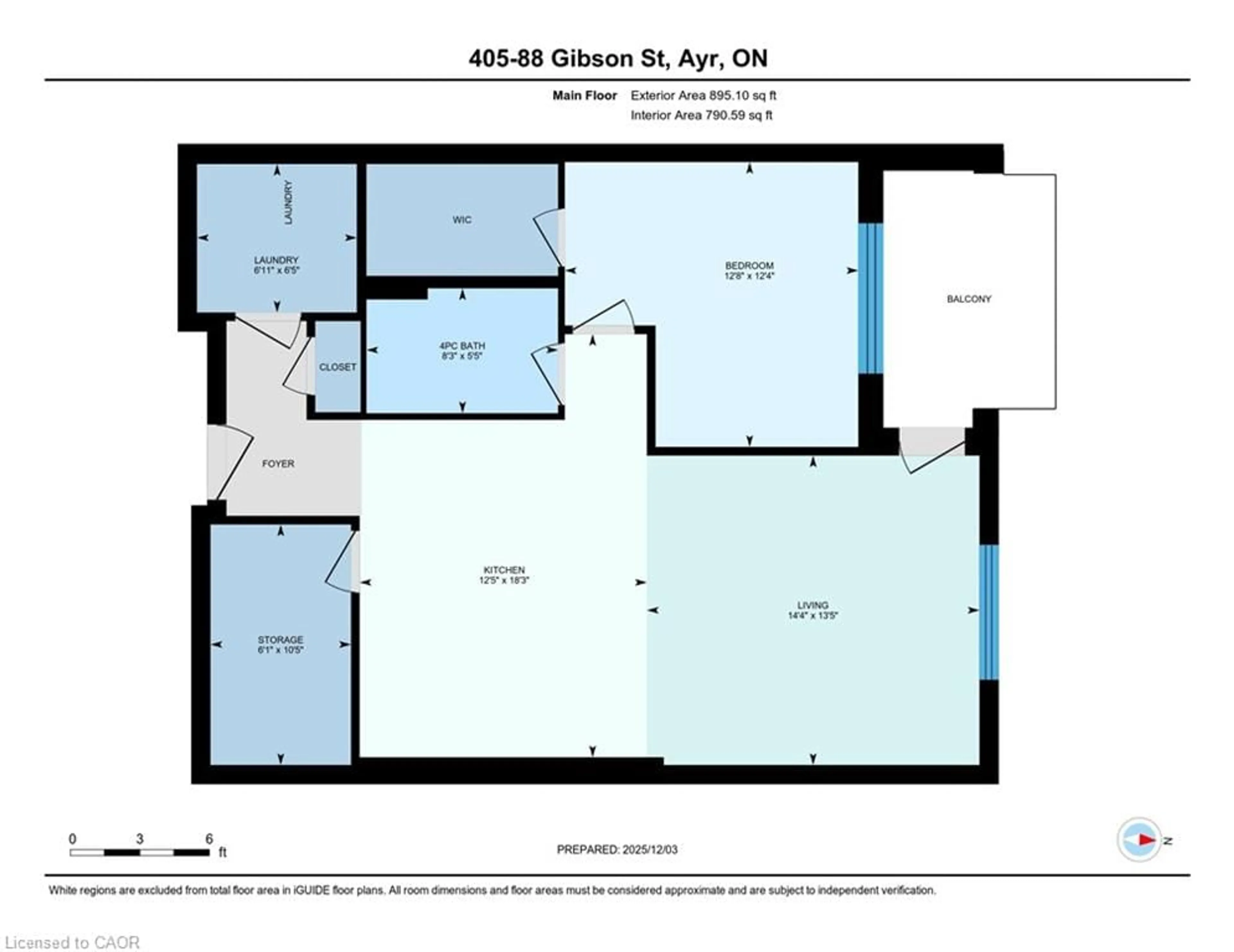 Floor plan for 88 Gibson St #405, Ayr Ontario N0B 1E0