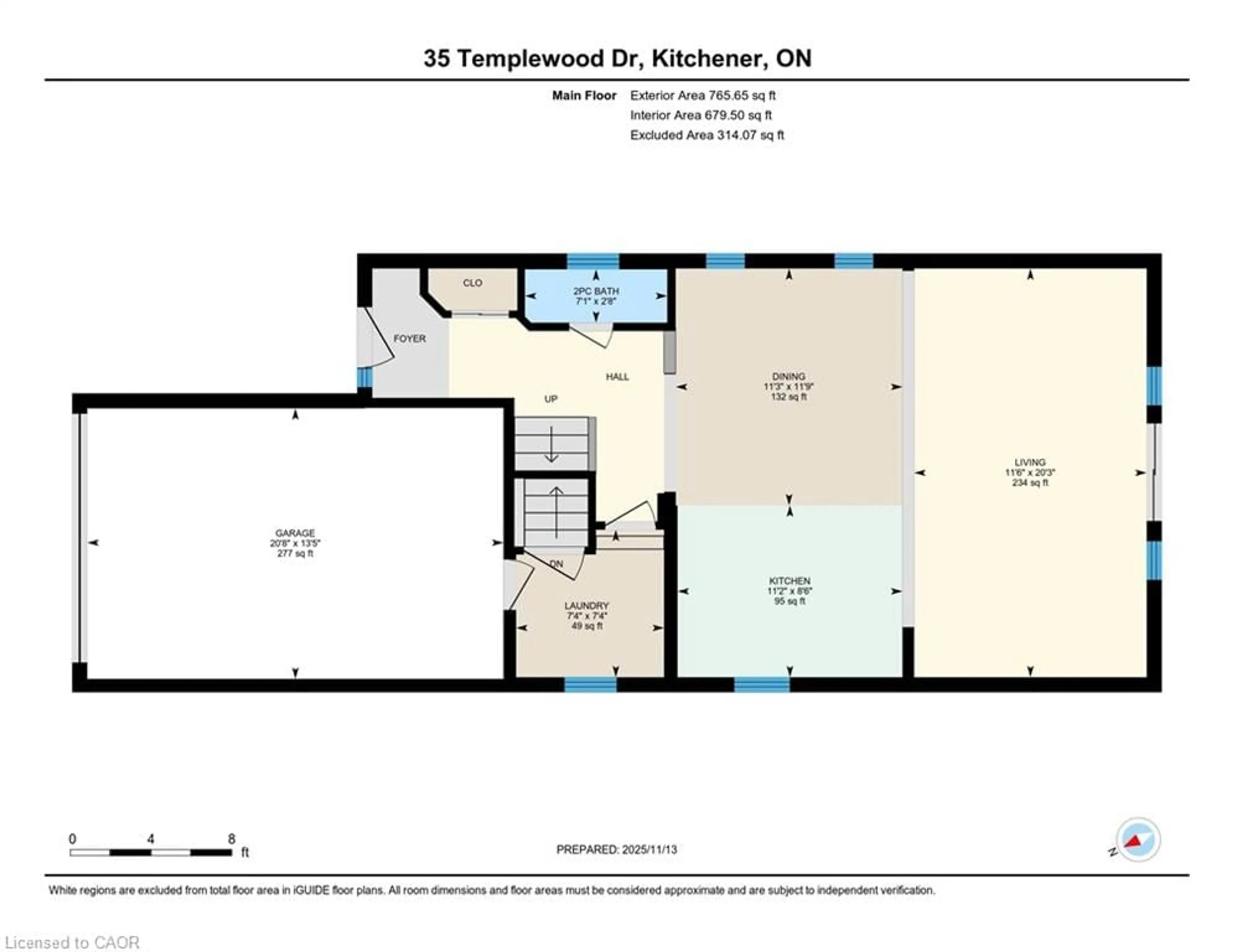 Floor plan for 35 Templewood Dr, Kitchener Ontario N2R 1K9