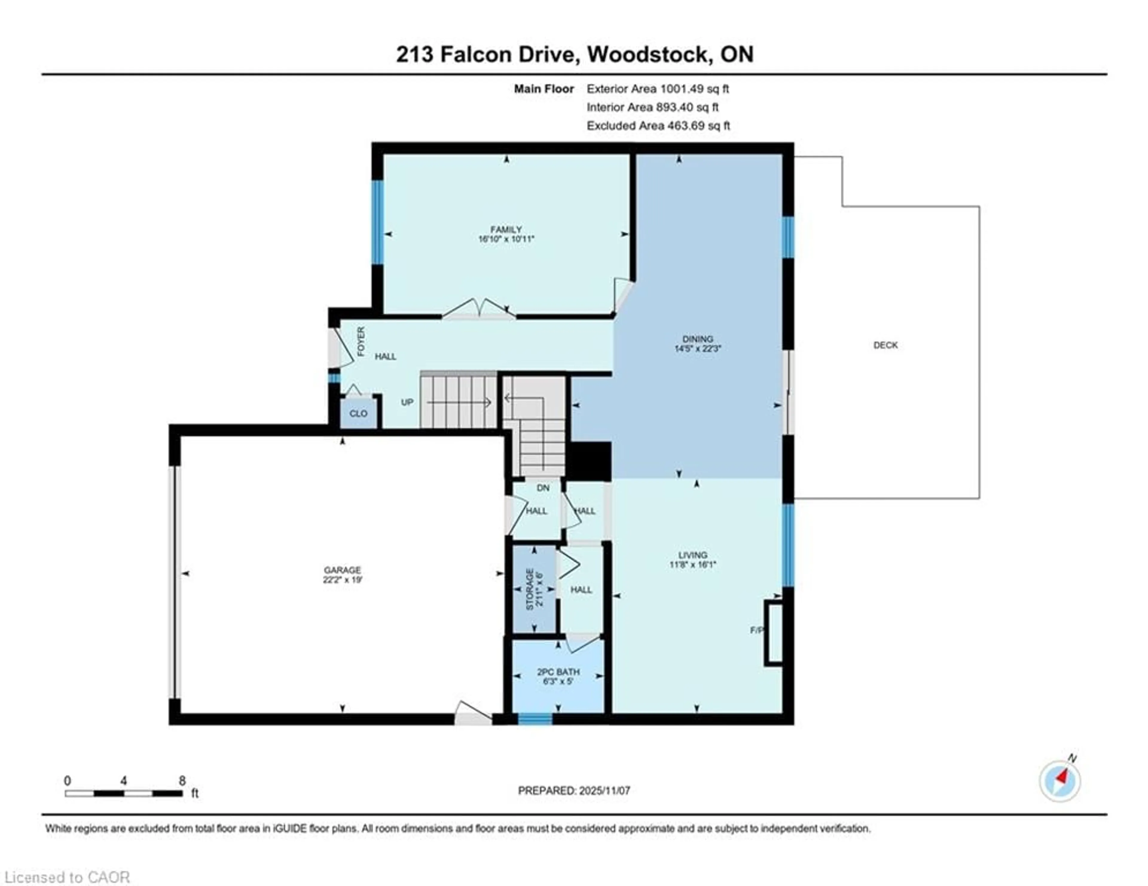 Floor plan for 213 Falcon Dr, Woodstock Ontario N4T 1W5