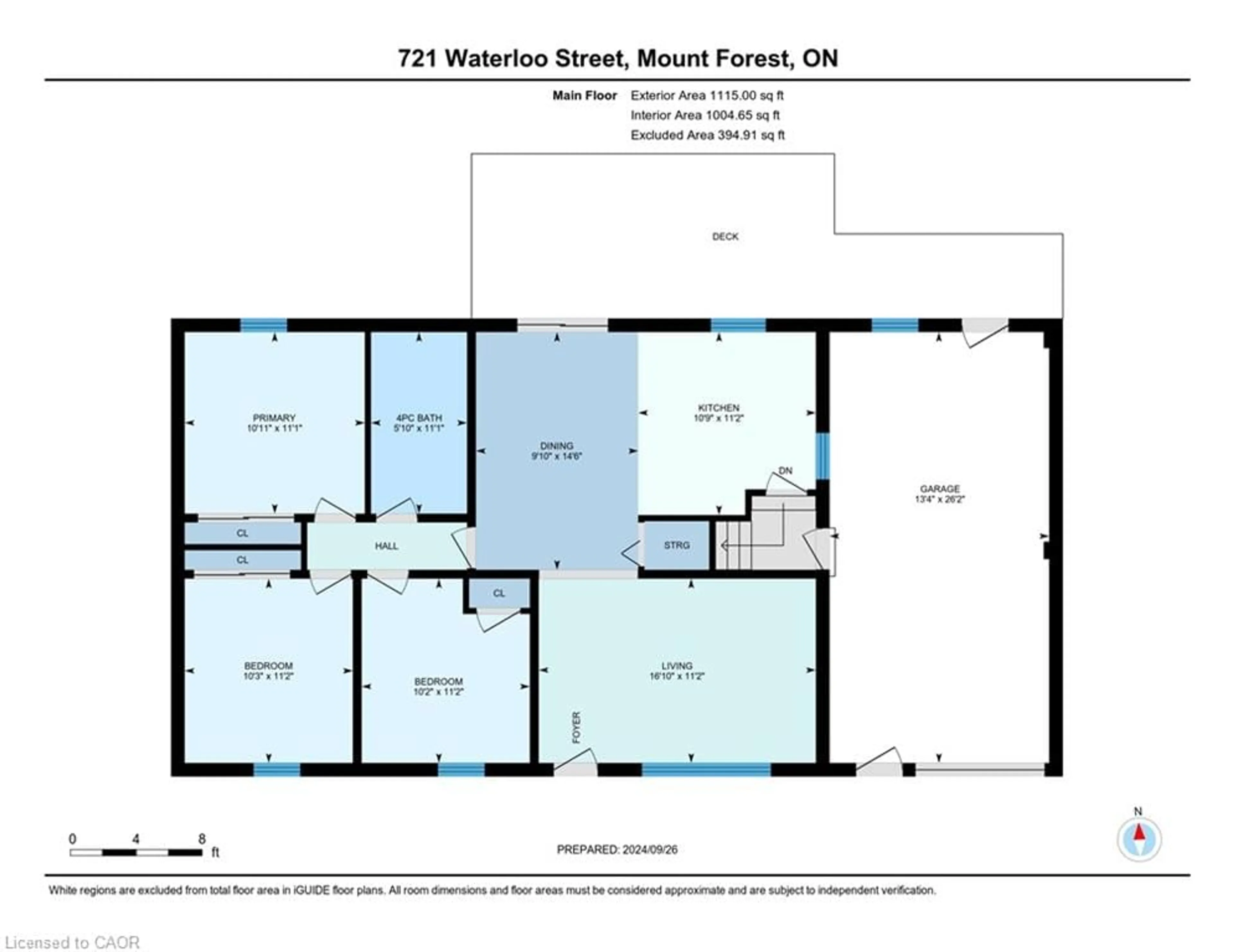 Floor plan for 721 Waterloo St, Mount Forest Ontario N0G 2L3