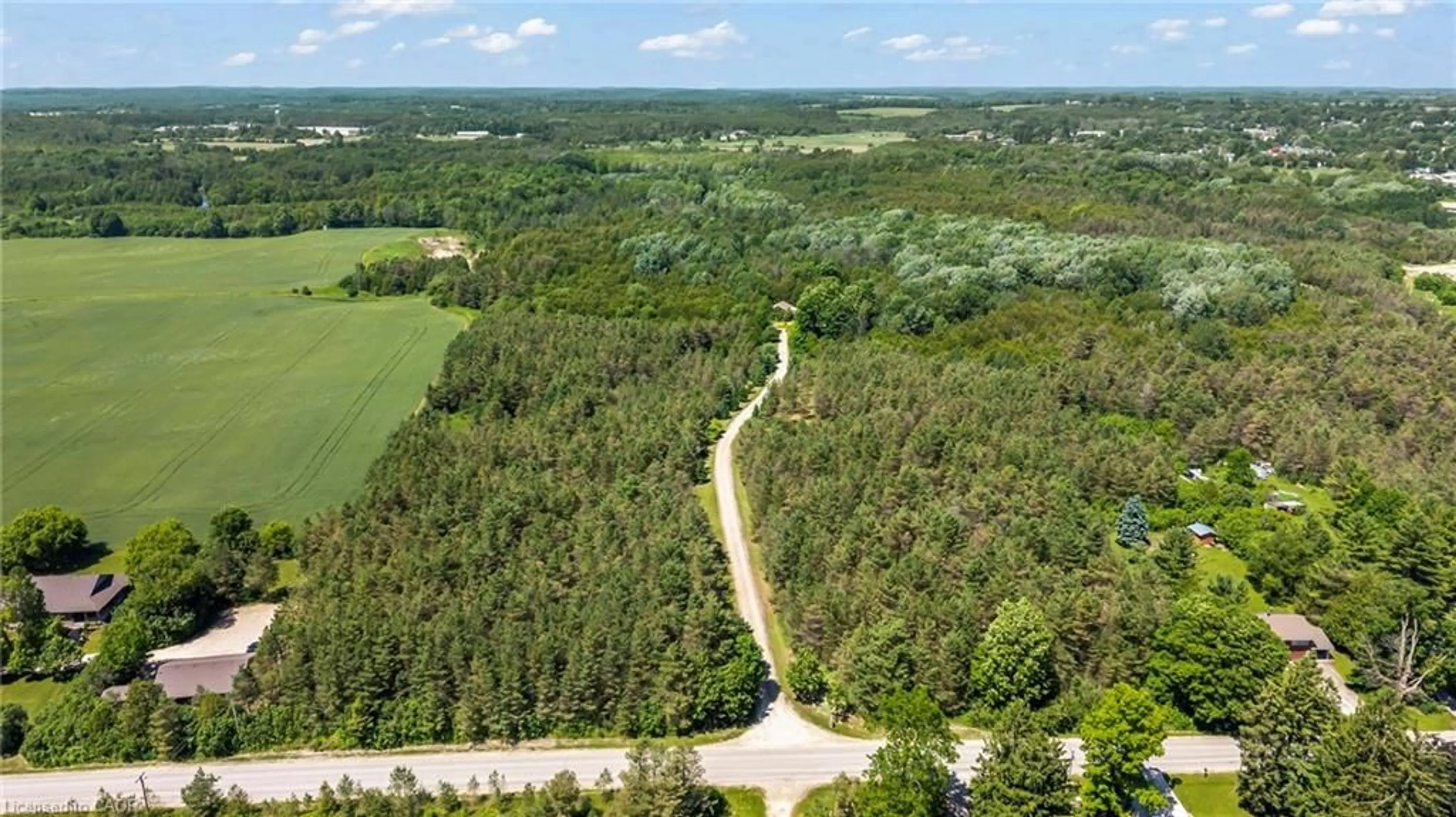 A pic from outside/outdoor area/front of a property/back of a property/a pic from drone, forest/trees view for 302783 Douglas St, Durham Ontario N0G 1R0