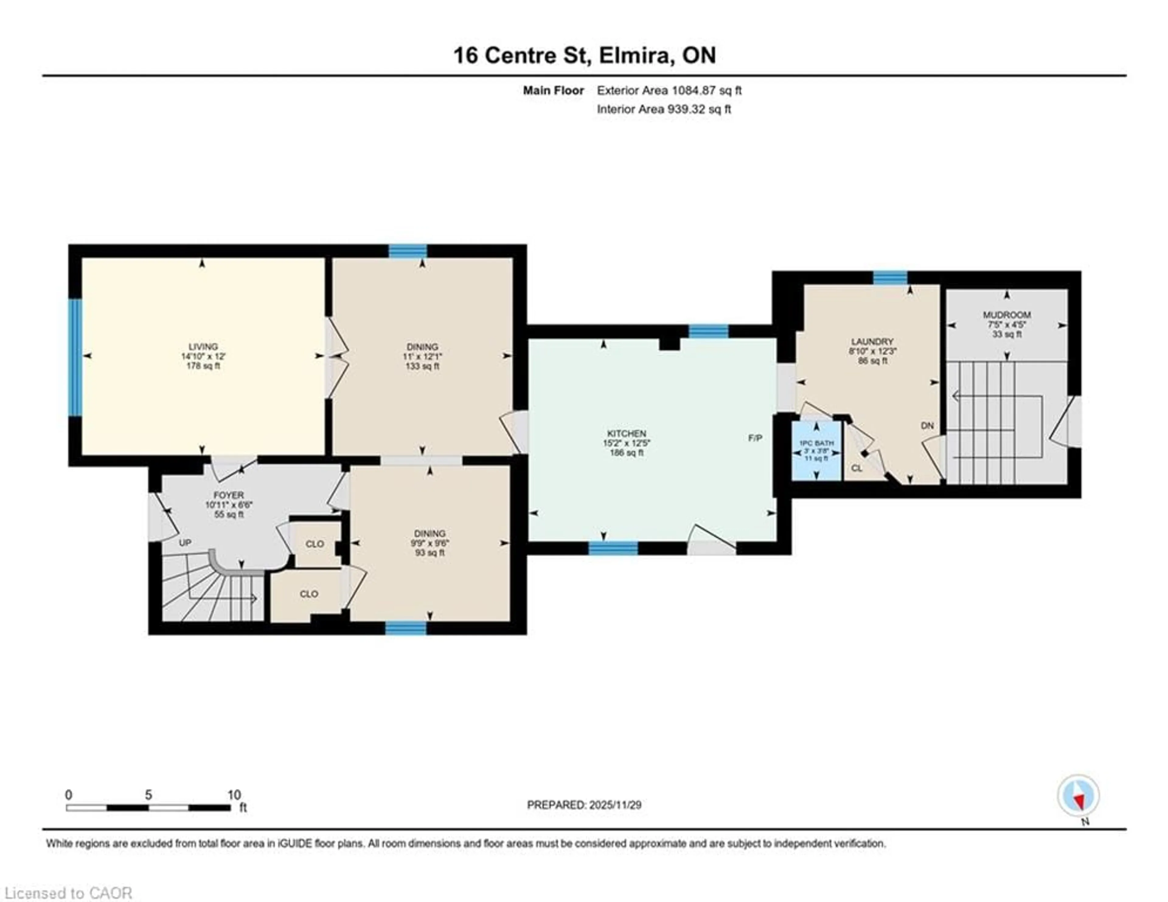 Floor plan for 16 Centre St, Elmira Ontario N3B 2T9
