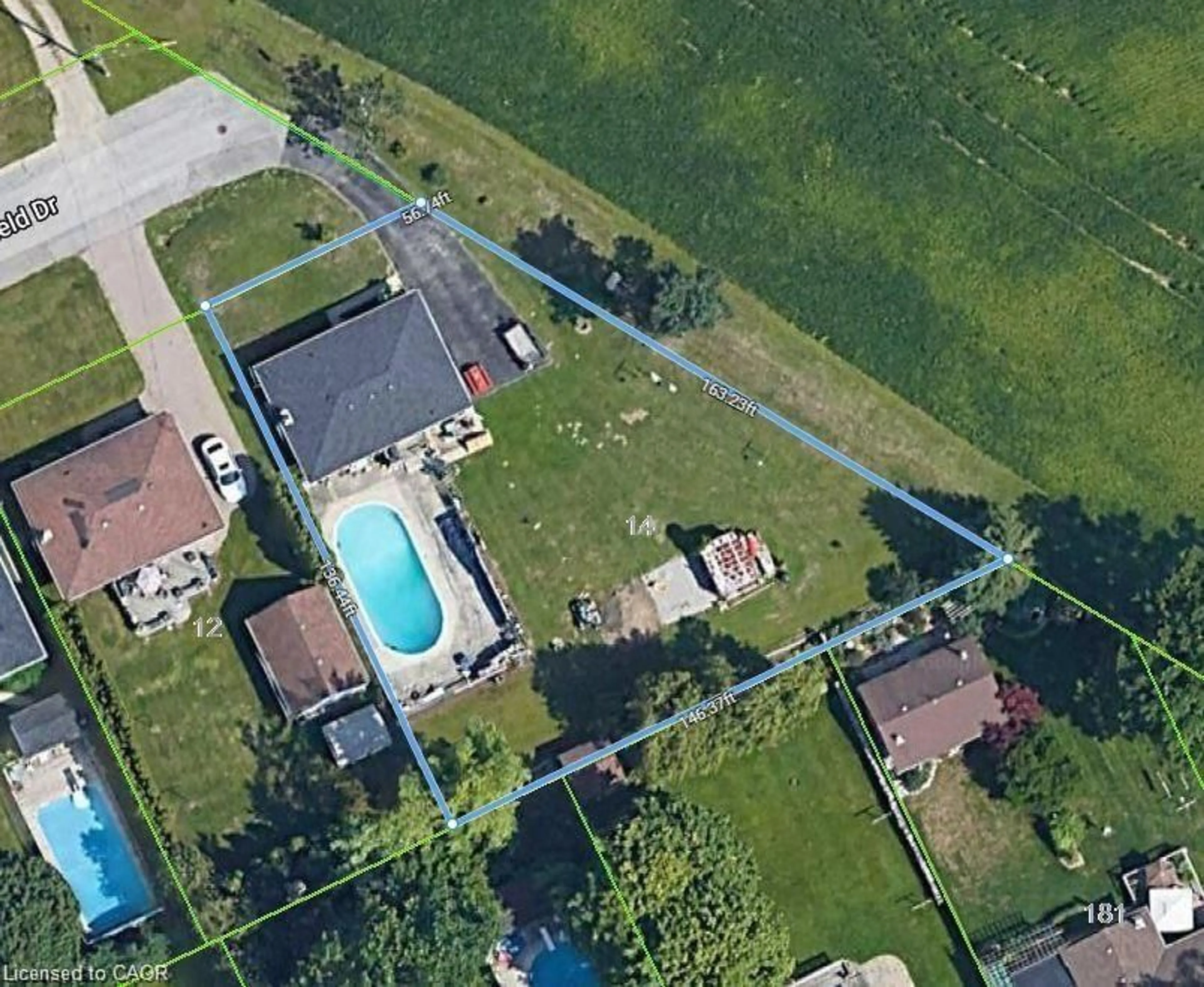 A pic from outside/outdoor area/front of a property/back of a property/a pic from drone, street for 14 Schofield Dr, Kitchener Ontario N2K 1G6