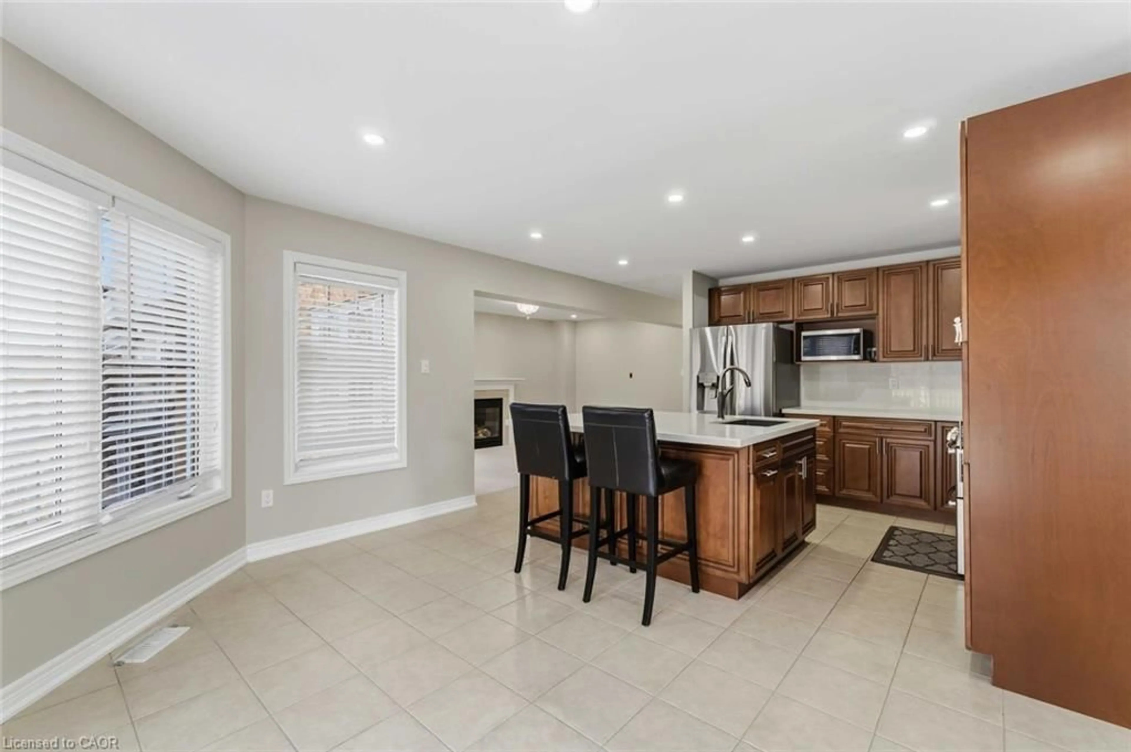 Open concept kitchen, ceramic/tile floor for 6537 St Michael Ave, Niagara Falls Ontario L2H 0C6