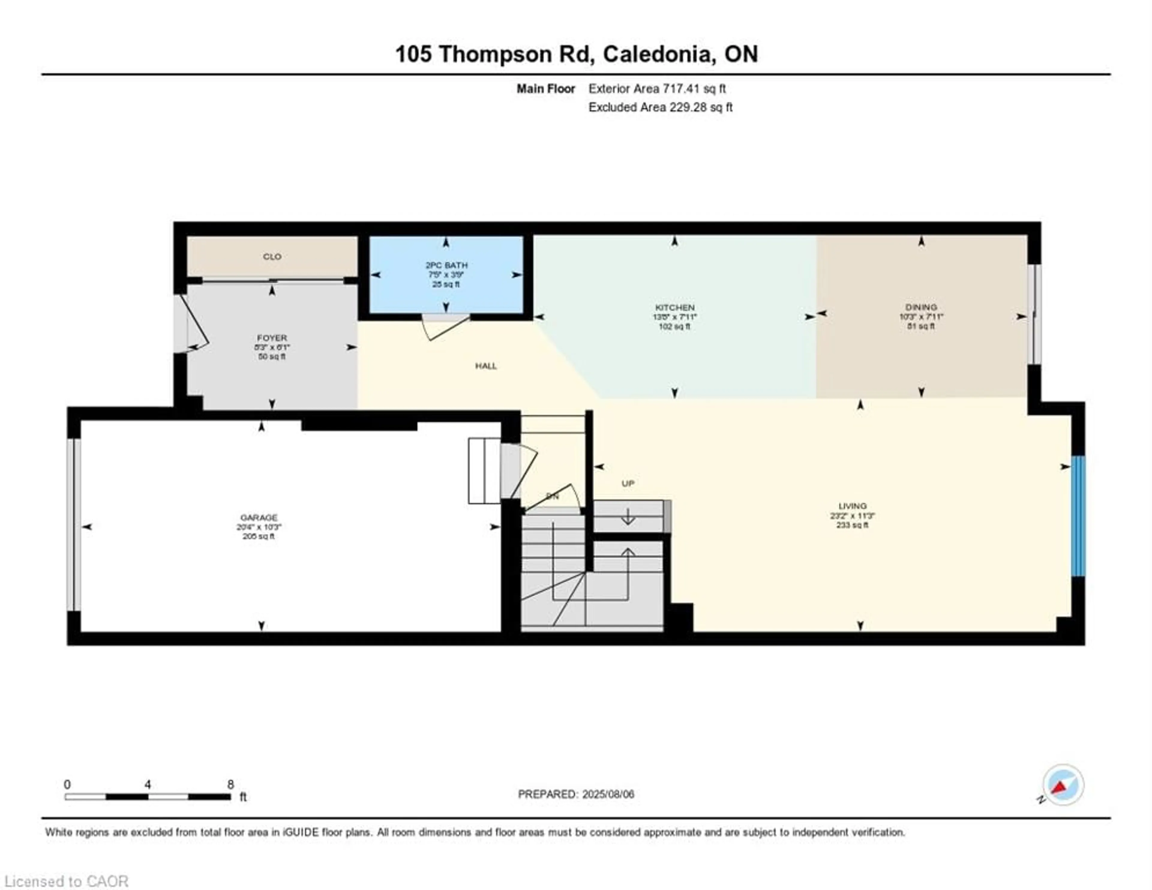 Floor plan for 105 Thompson Rd, Caledonia Ontario N3W 0B8