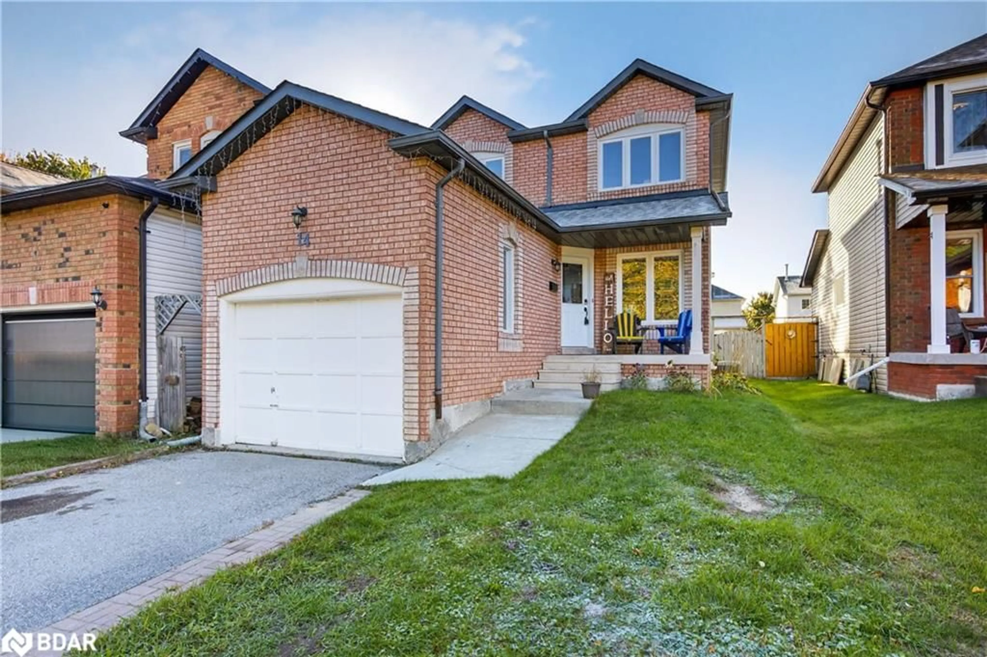Home with brick exterior material, street for 14 Corrie Crescent, Angus Ontario L0M 1B3