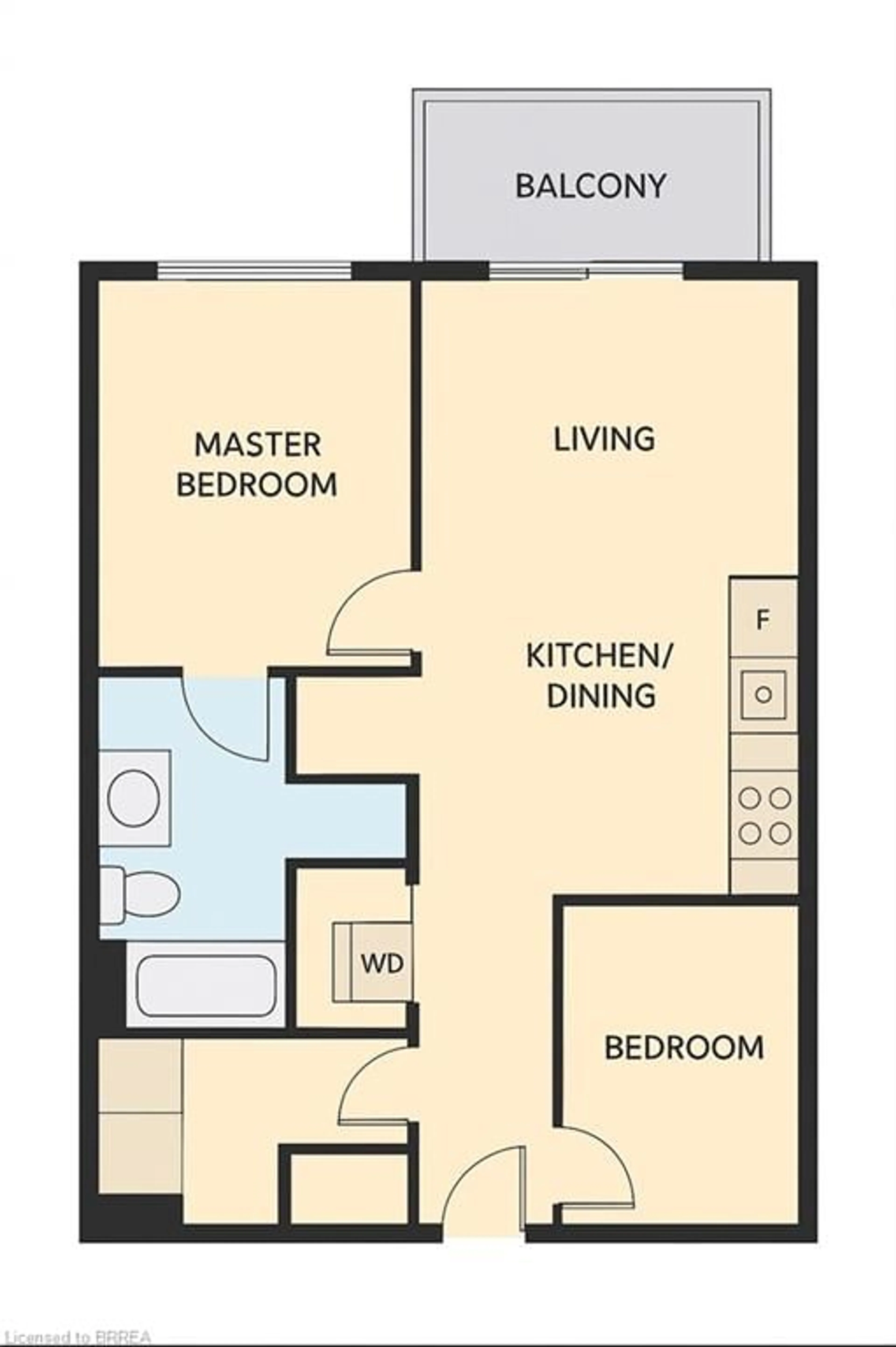 Floor plan for 1 Jarvis St #1513, Hamilton Ontario L8R 3J2