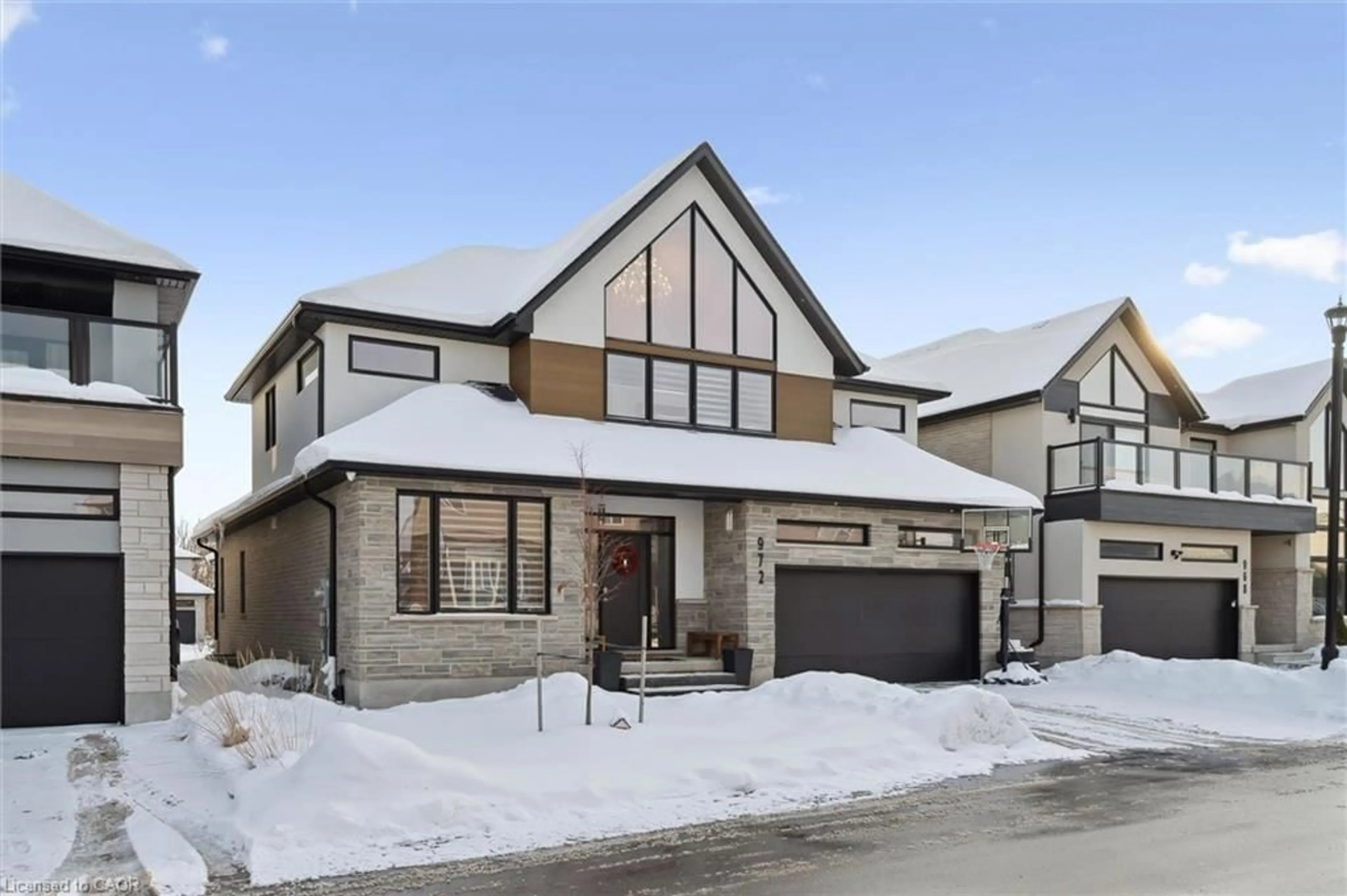 Home with brick exterior material, street for 972 Stonecliffe Walk #18, Kitchener Ontario N2P 0K5