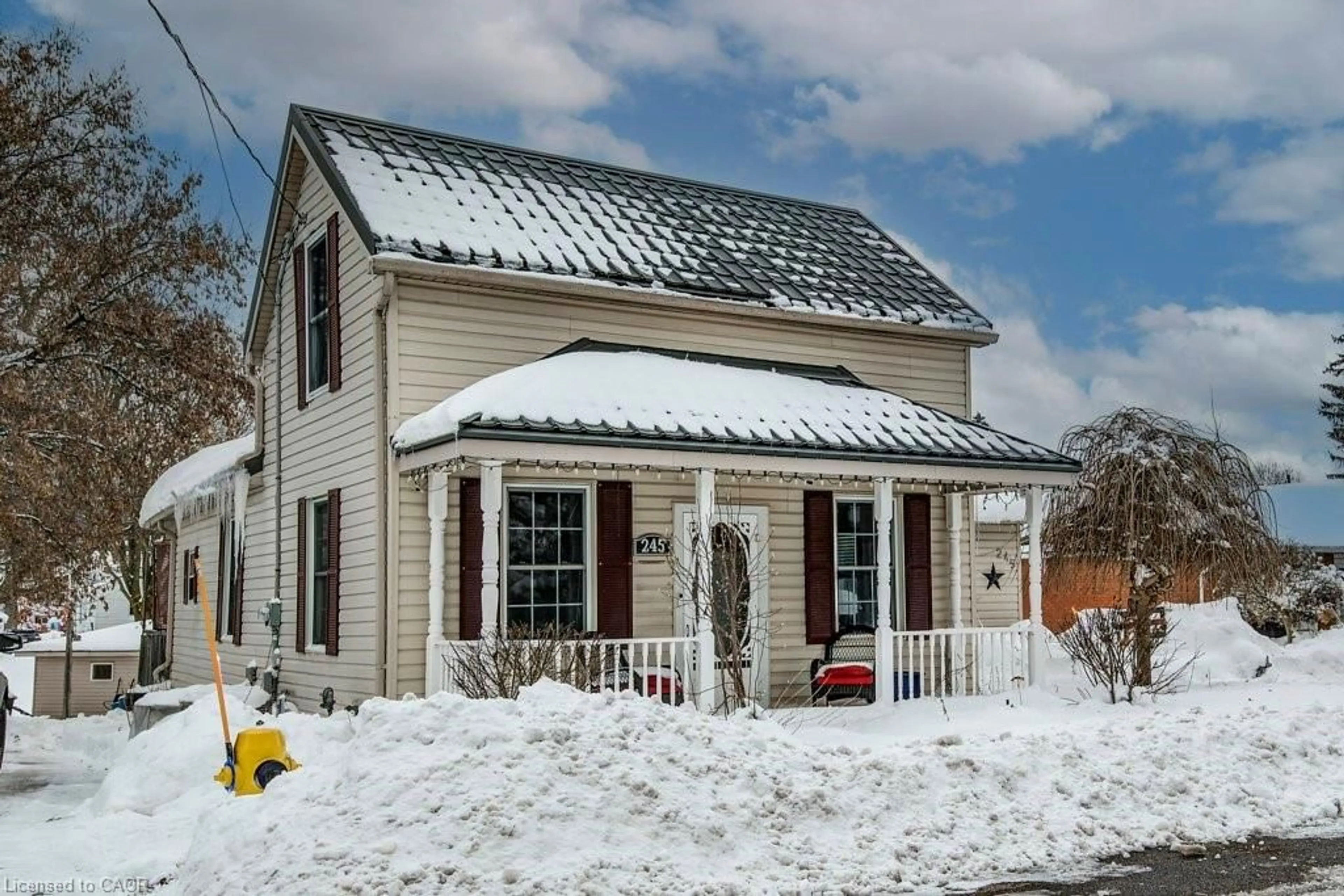 Home with vinyl exterior material, street for 245 John Rosa St, Listowel Ontario N4W 2H3