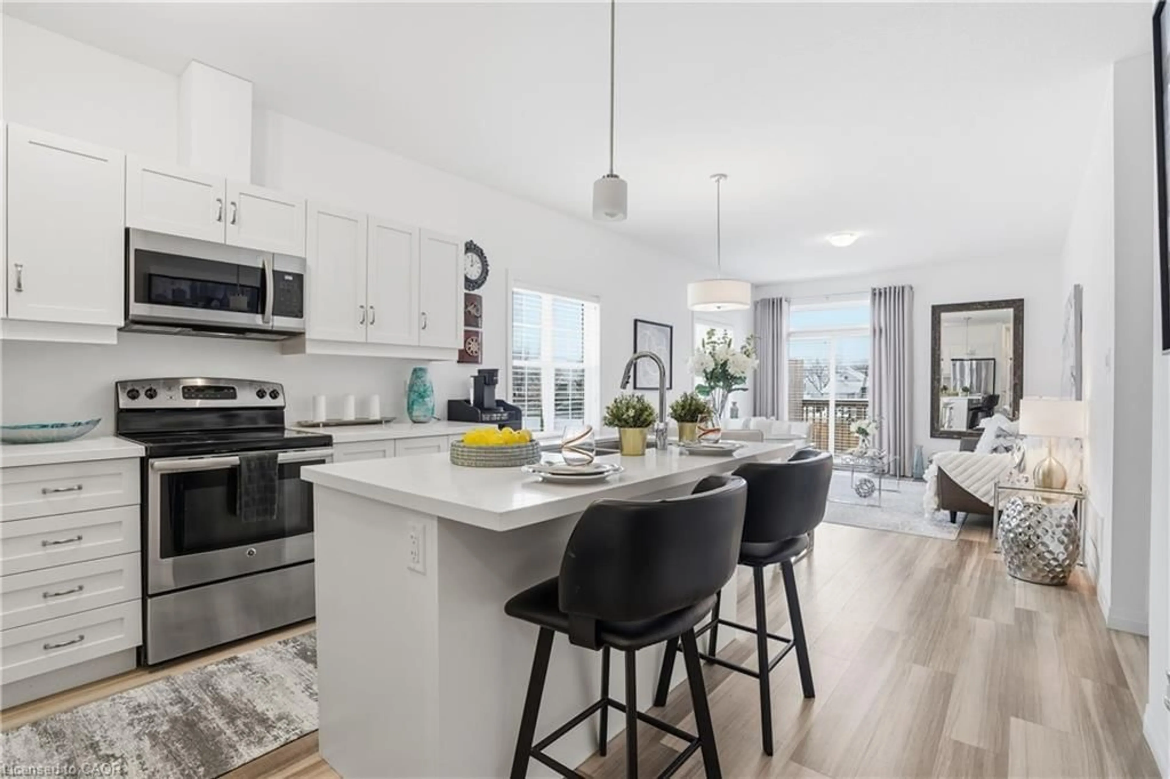 Open concept kitchen, ceramic/tile floor for 22 South Coast Cir, Crystal Beach Ontario L0S 1B0