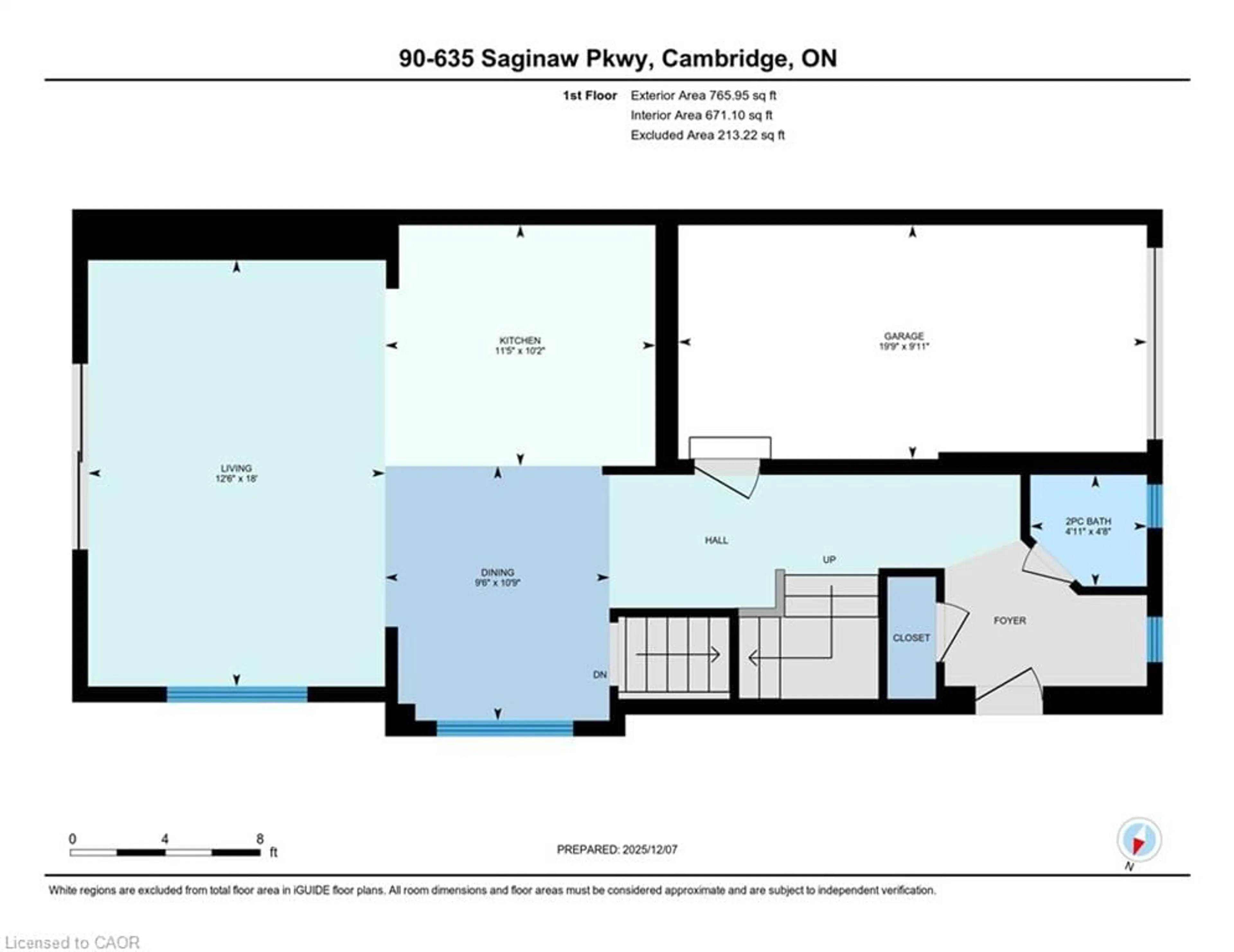 Floor plan for 635 Saginaw Pky #90, Cambridge Ontario N1T 0C1