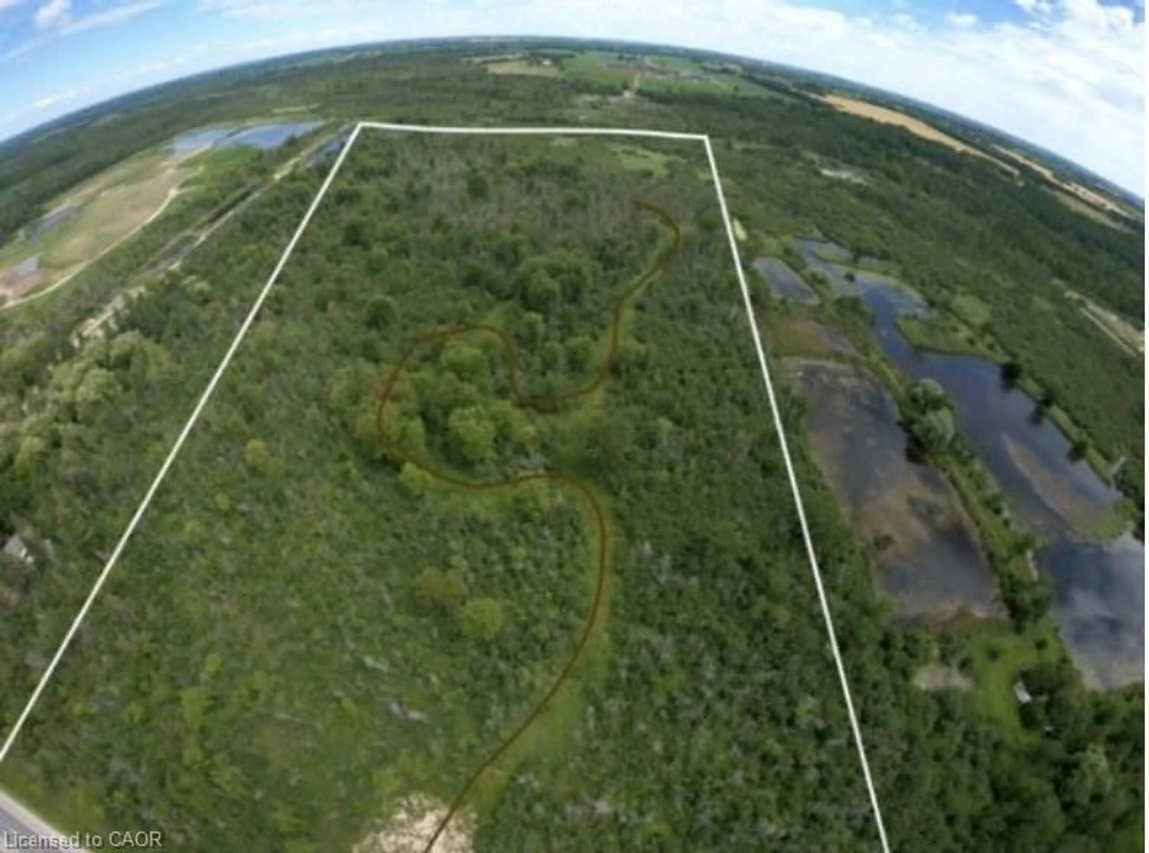 A pic from outside/outdoor area/front of a property/back of a property/a pic from drone, water/lake/river/ocean view for 20697 Highway 48, York Ontario L0G 1M0