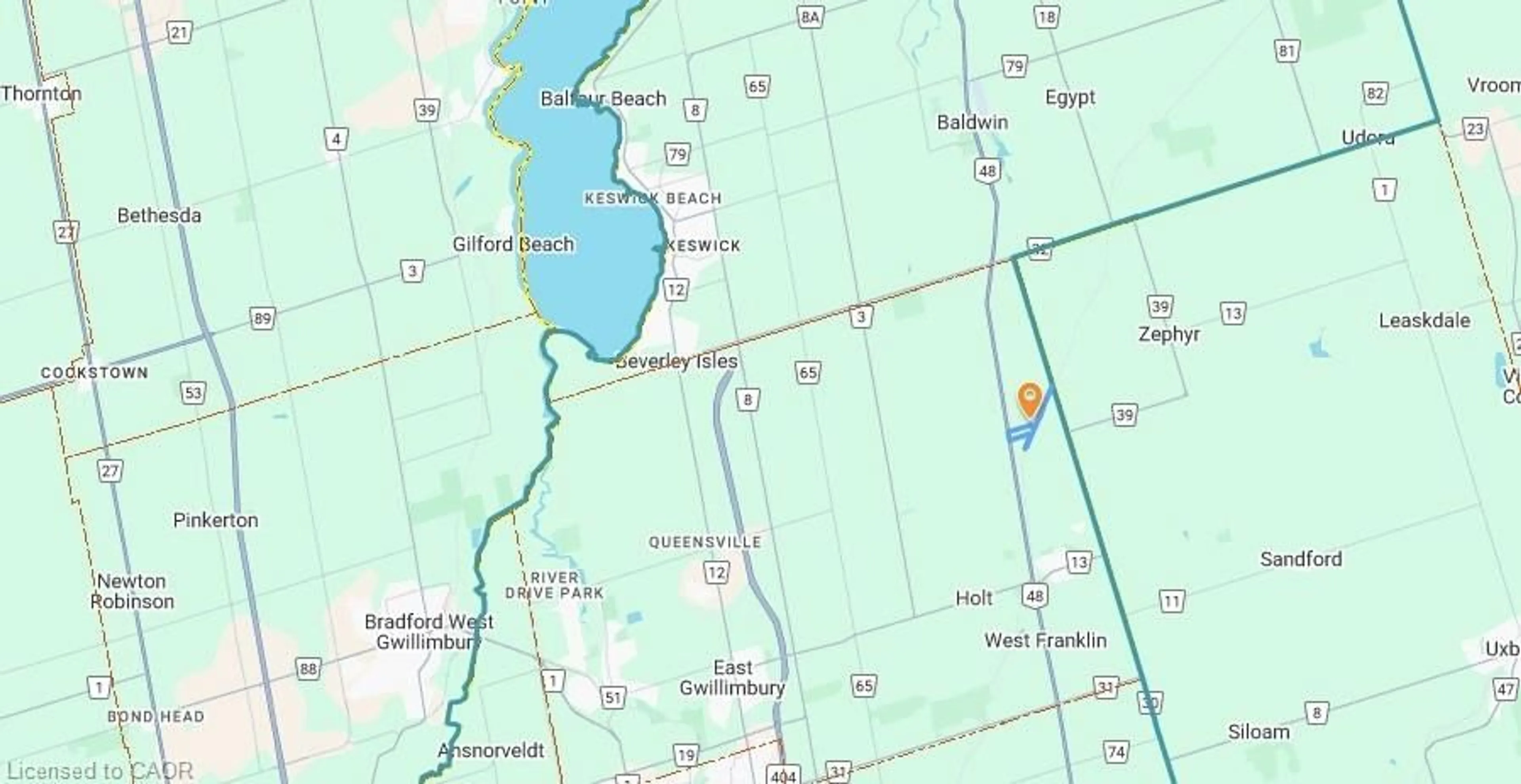 Picture of a map for 20697 Highway 48, York Ontario L0G 1M0