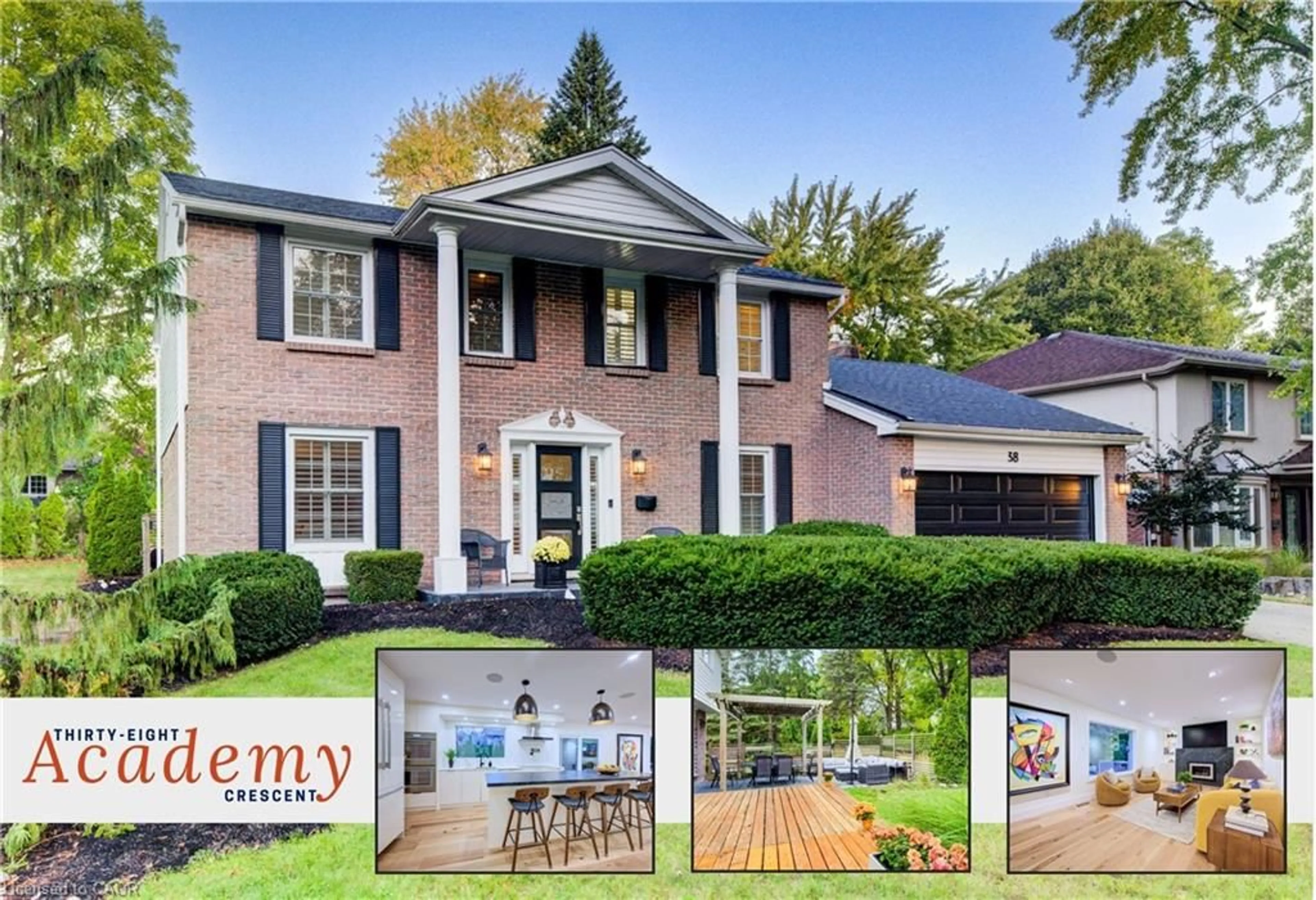 Home with brick exterior material, street for 38 Academy Cres, Waterloo Ontario N2L 5H7