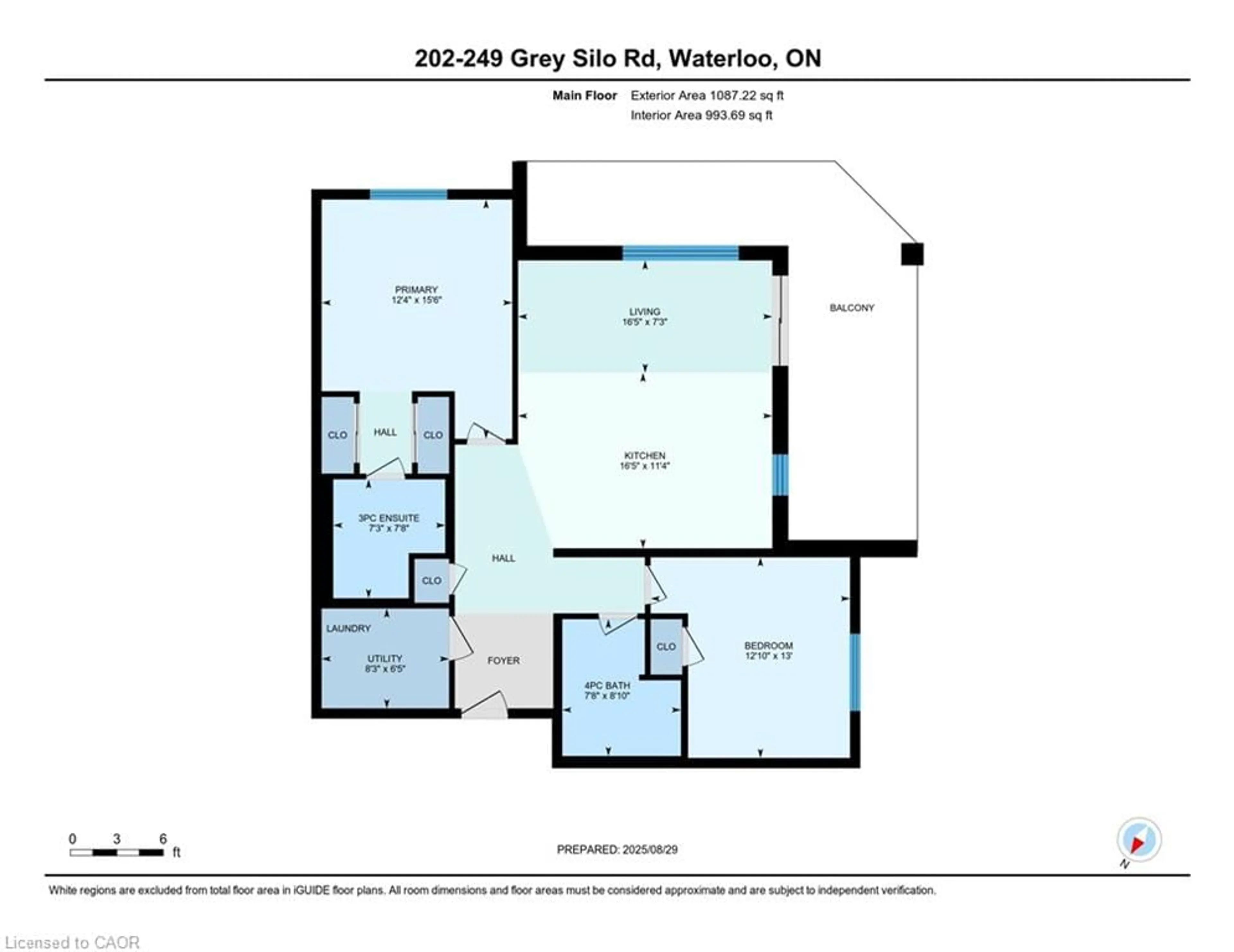 Floor plan for 249 Grey Silo Rd #202, Waterloo Ontario N2K 0G8