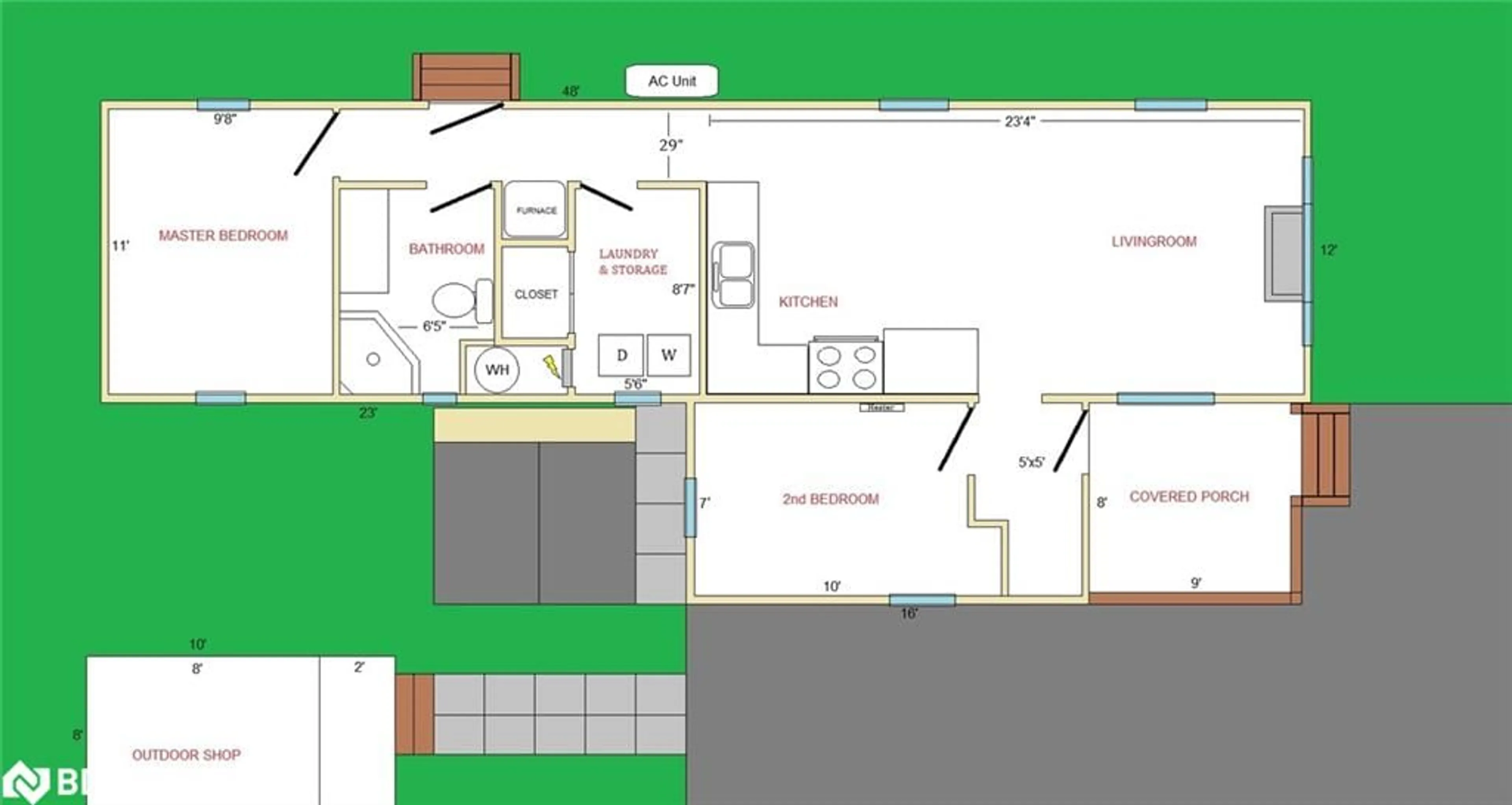 Floor plan for 580 West St #144, Orillia Ontario L3V 6L8