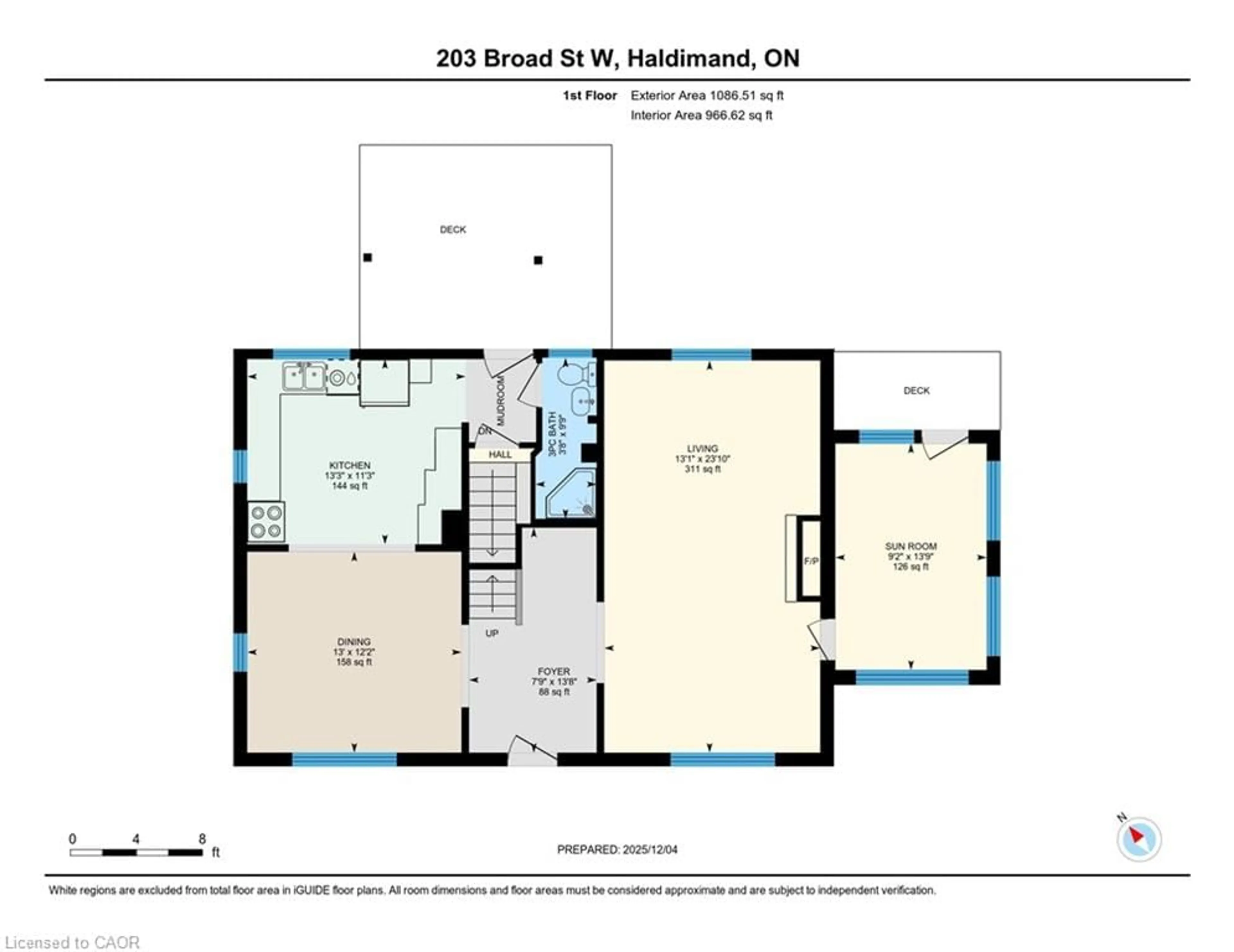 Floor plan for 203 Broad St, Dunnville Ontario N1A 1S8