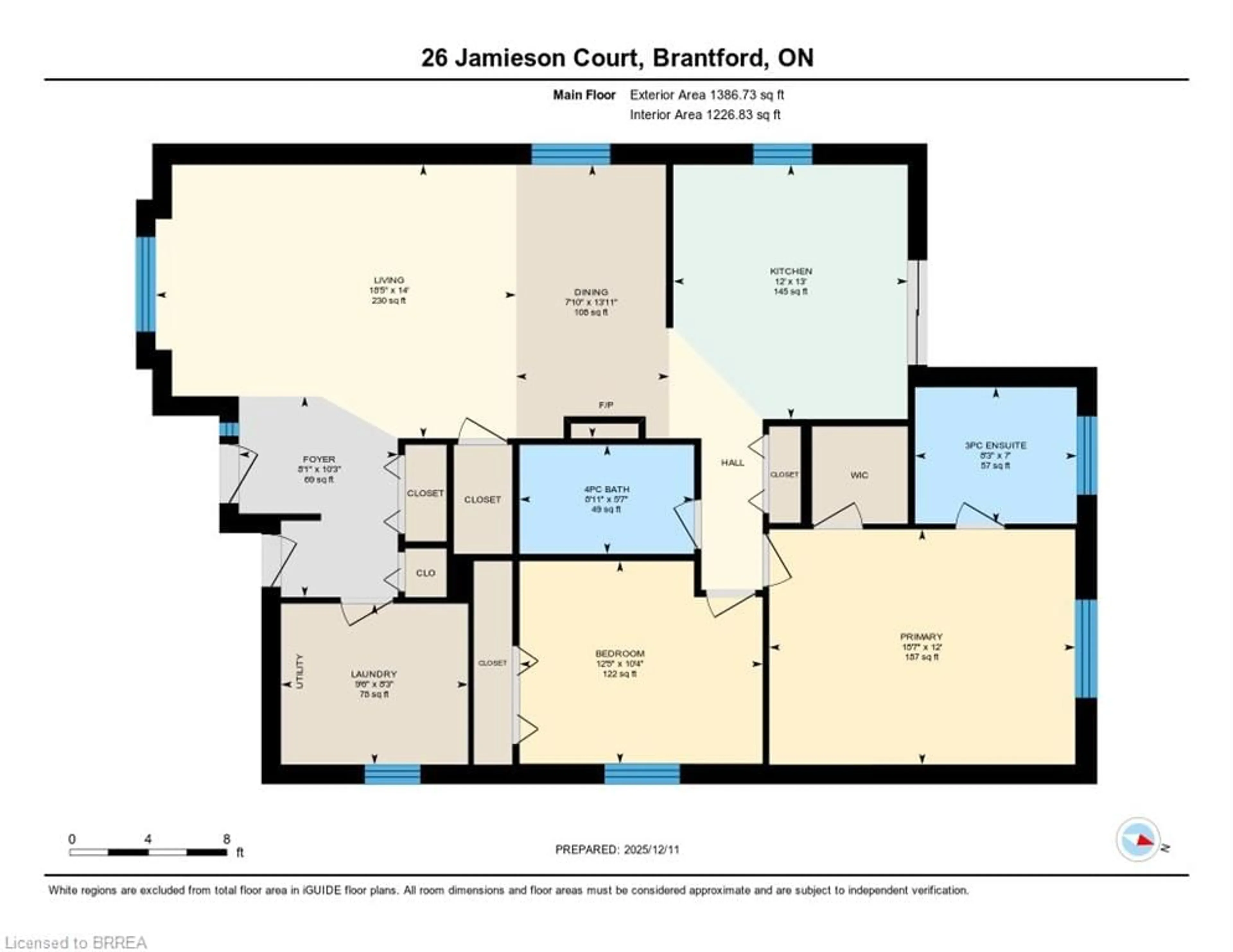 Floor plan for 26 Jamieson Crt, Brantford Ontario N3T 6T1