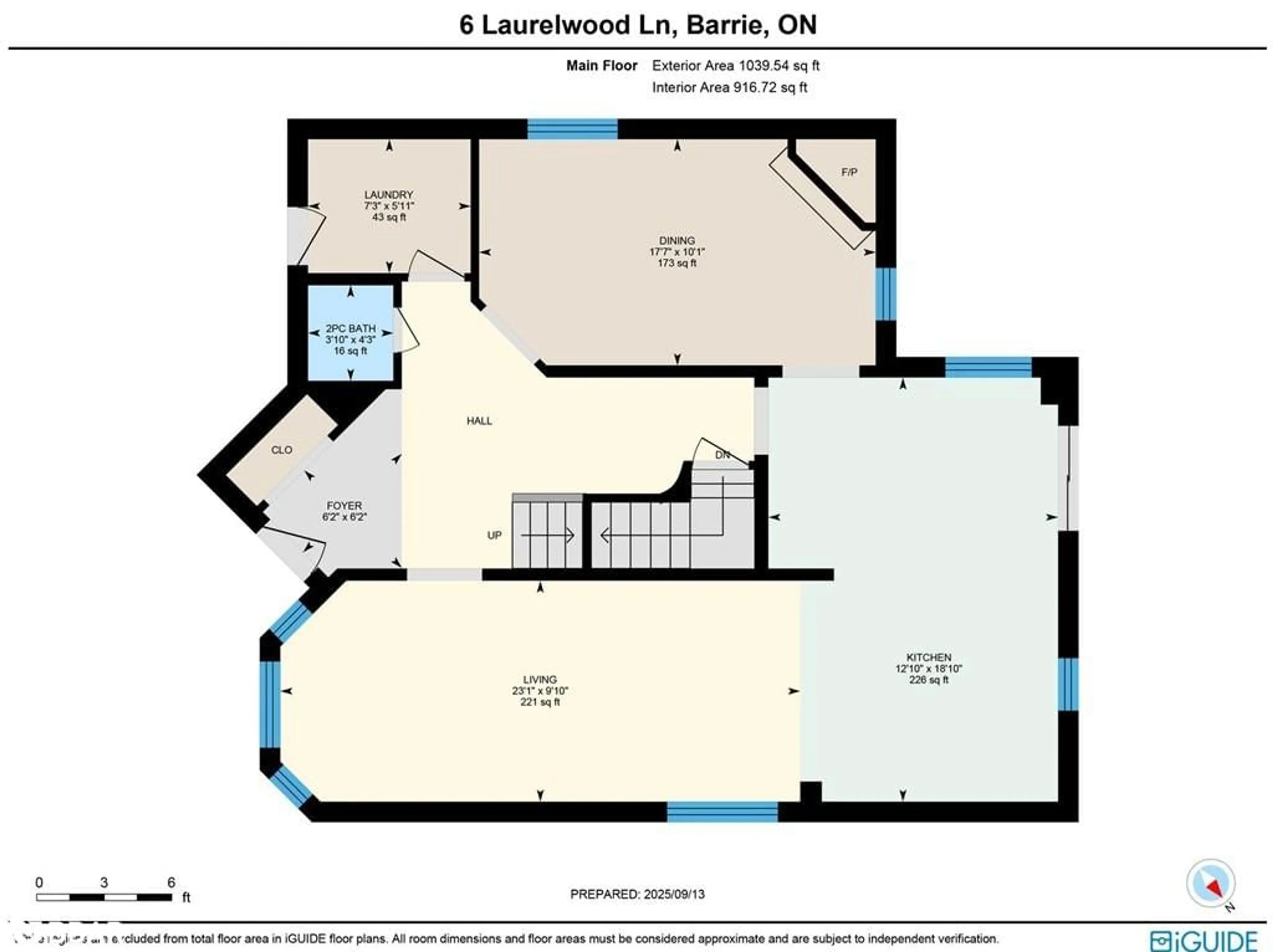 Floor plan for 6 Laurelwood Lane, Barrie Ontario L4N 0Z8