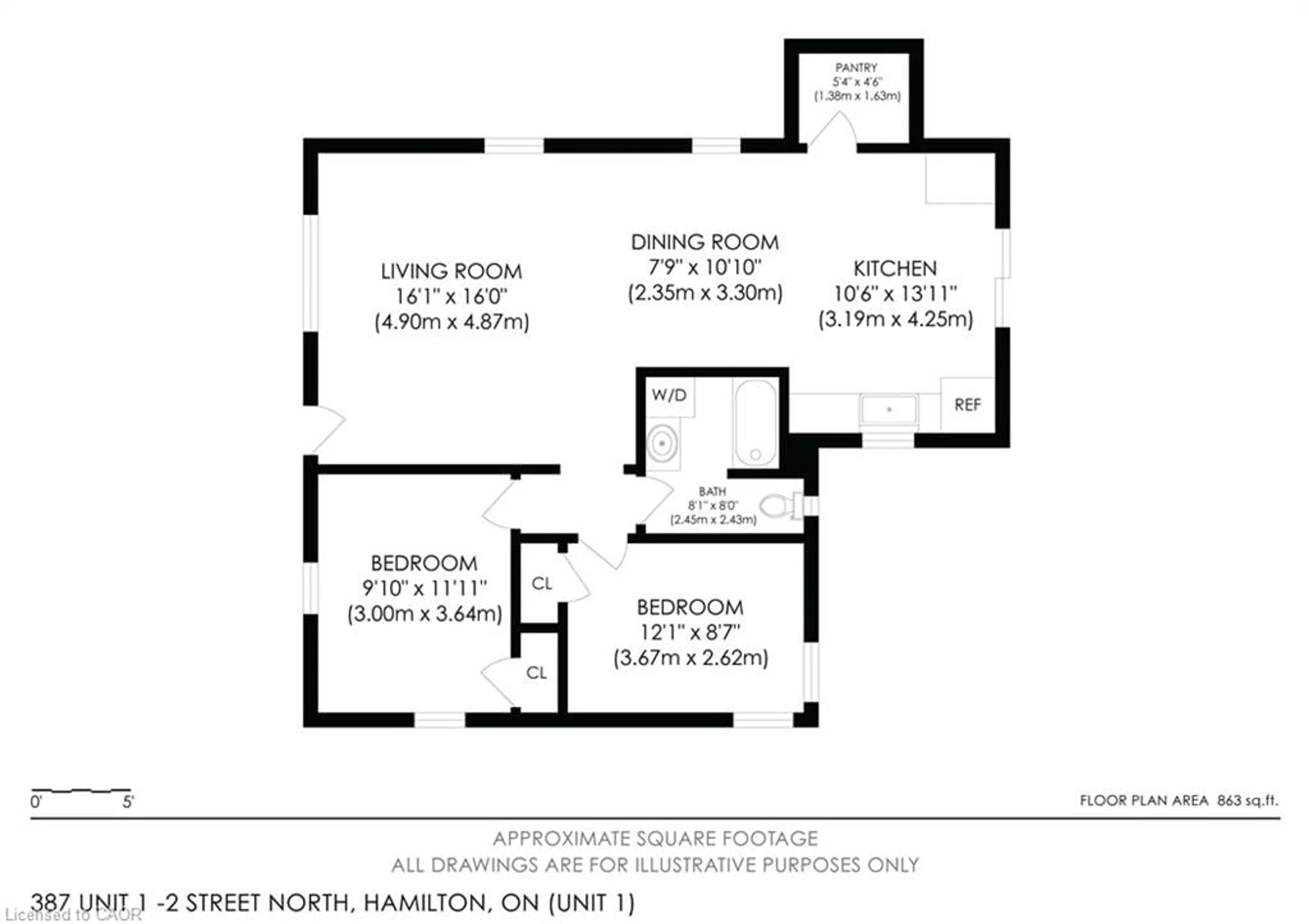 Floor plan for 387 Weir St, Hamilton Ontario L8H 5G6