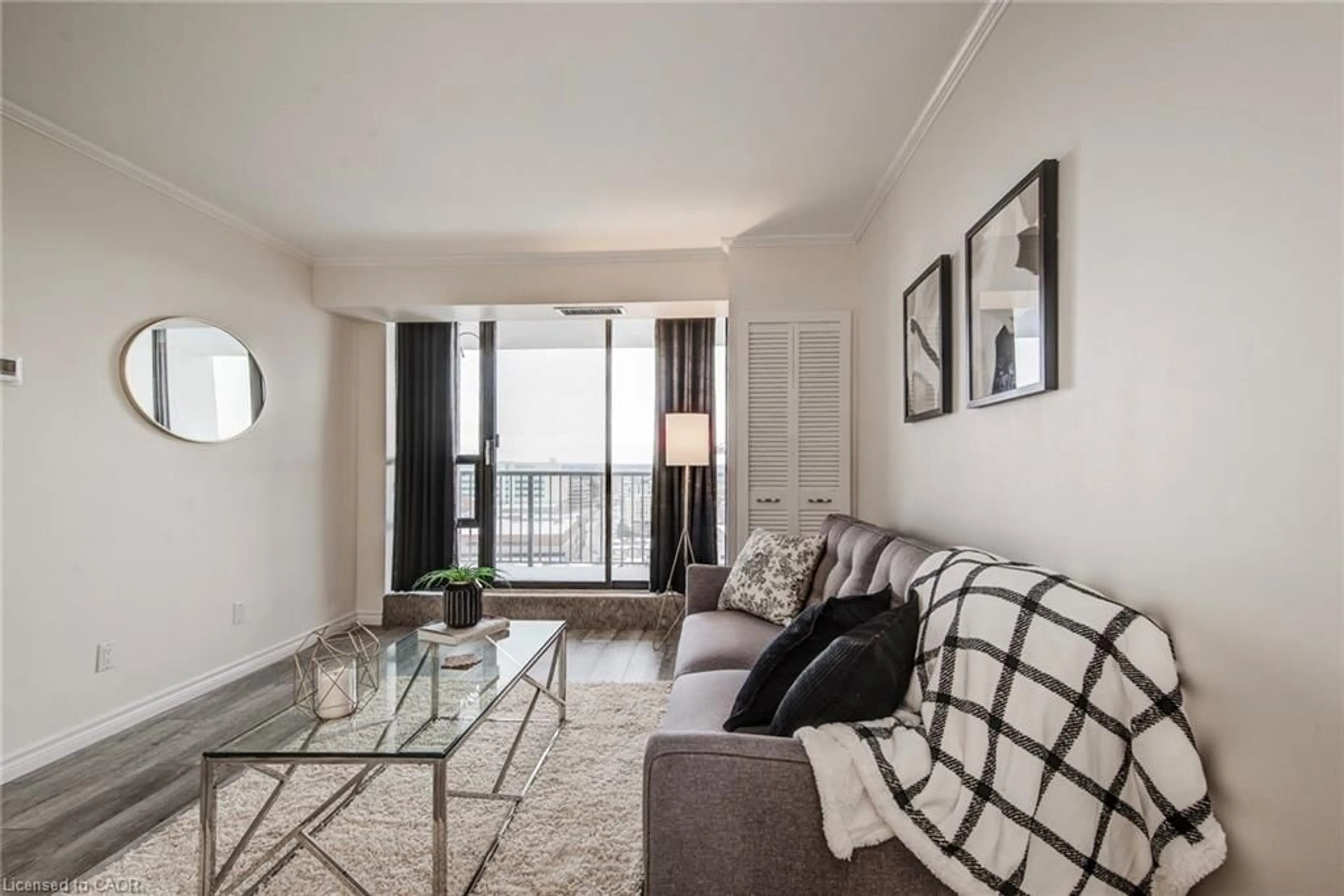 Living room with furniture, unknown for 81 Church St #1504, Kitchener Ontario N2G 4M1