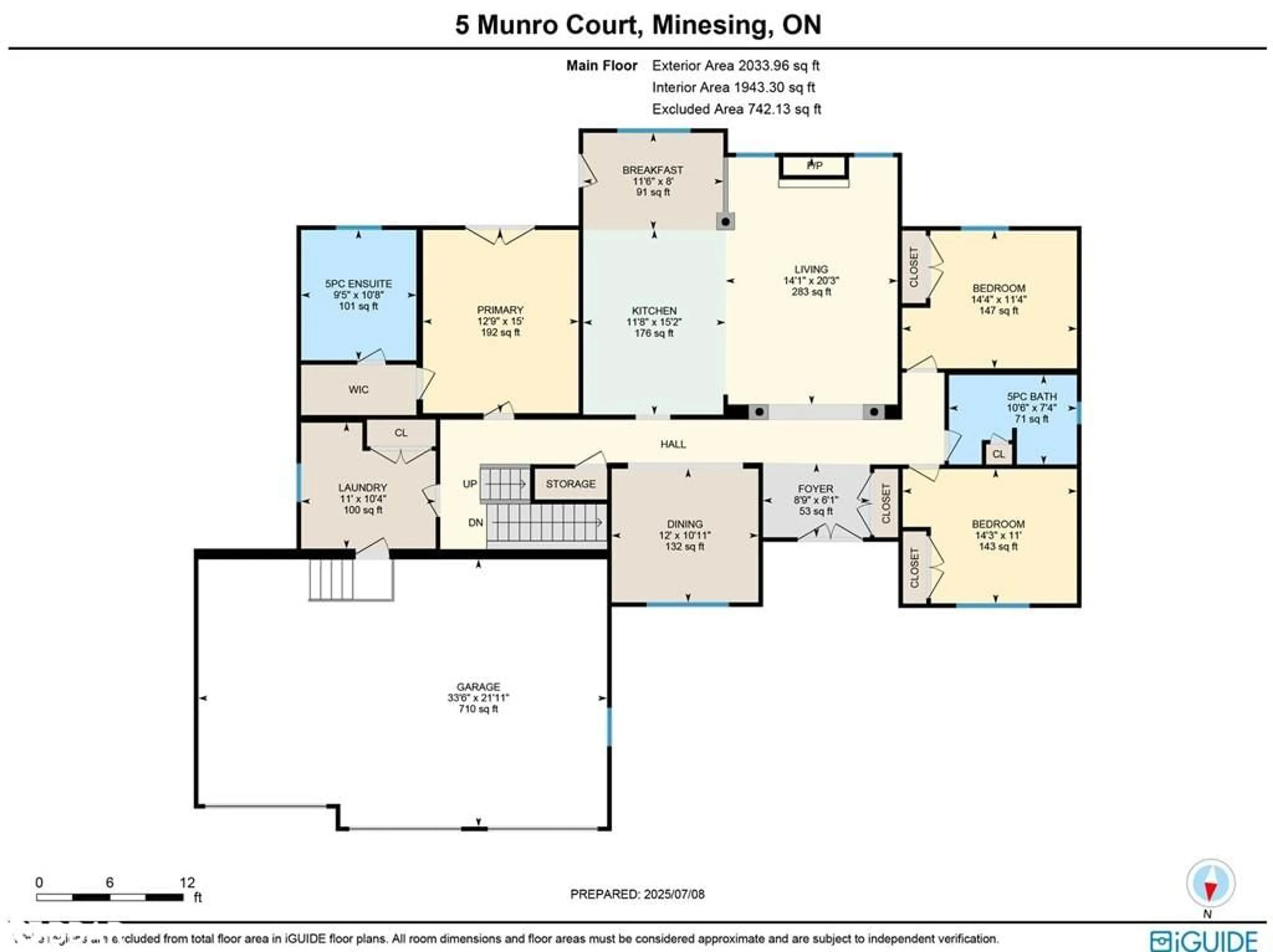 Floor plan for 5 Munro Crt, Snow Valley Ontario L9X 0H6