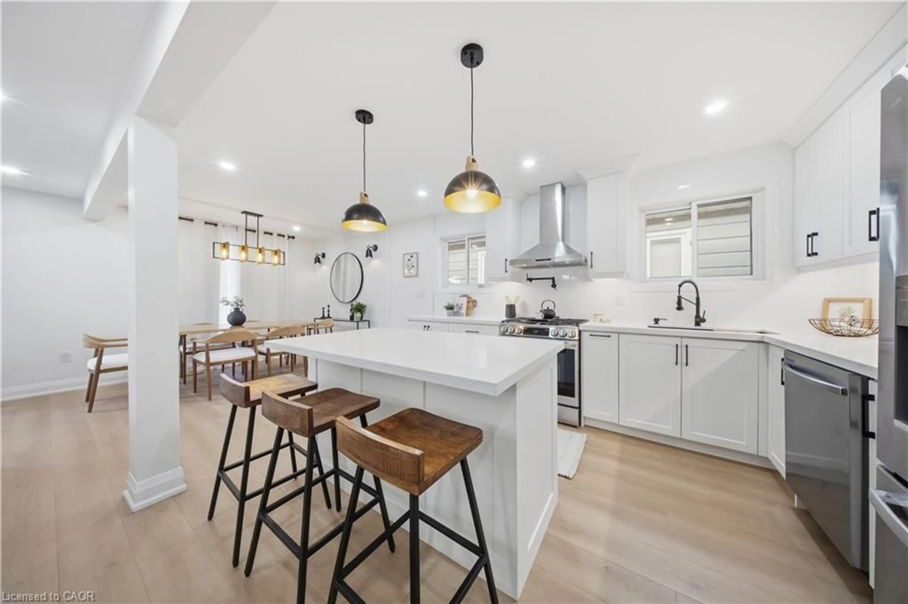 Open concept kitchen, ceramic/tile floor for 11 Garside Ave, Hamilton Ontario L8K 2V7