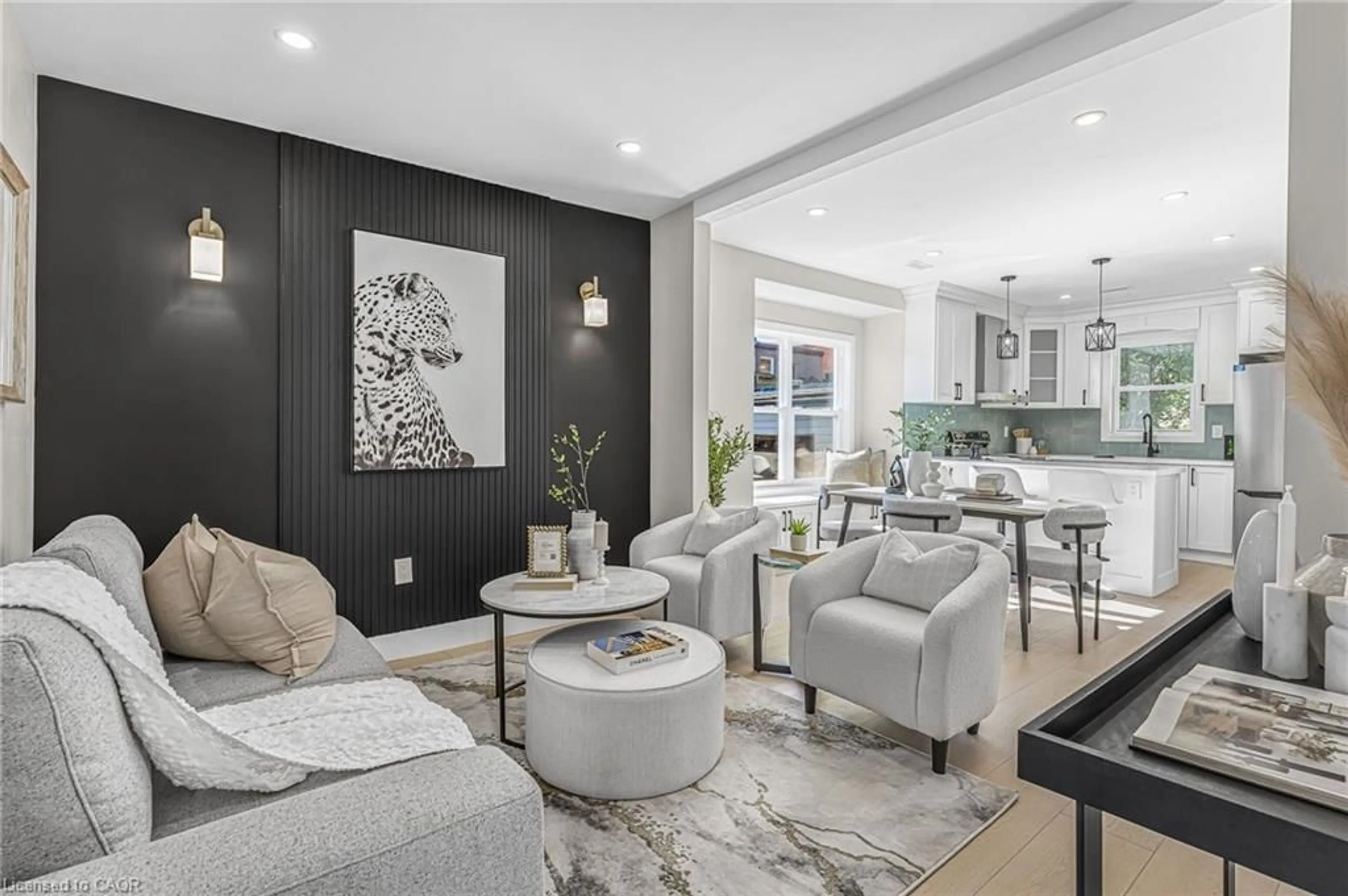 Living room with furniture, ceramic/tile floor for 56 East 34th St, Hamilton Ontario L8V 3W3