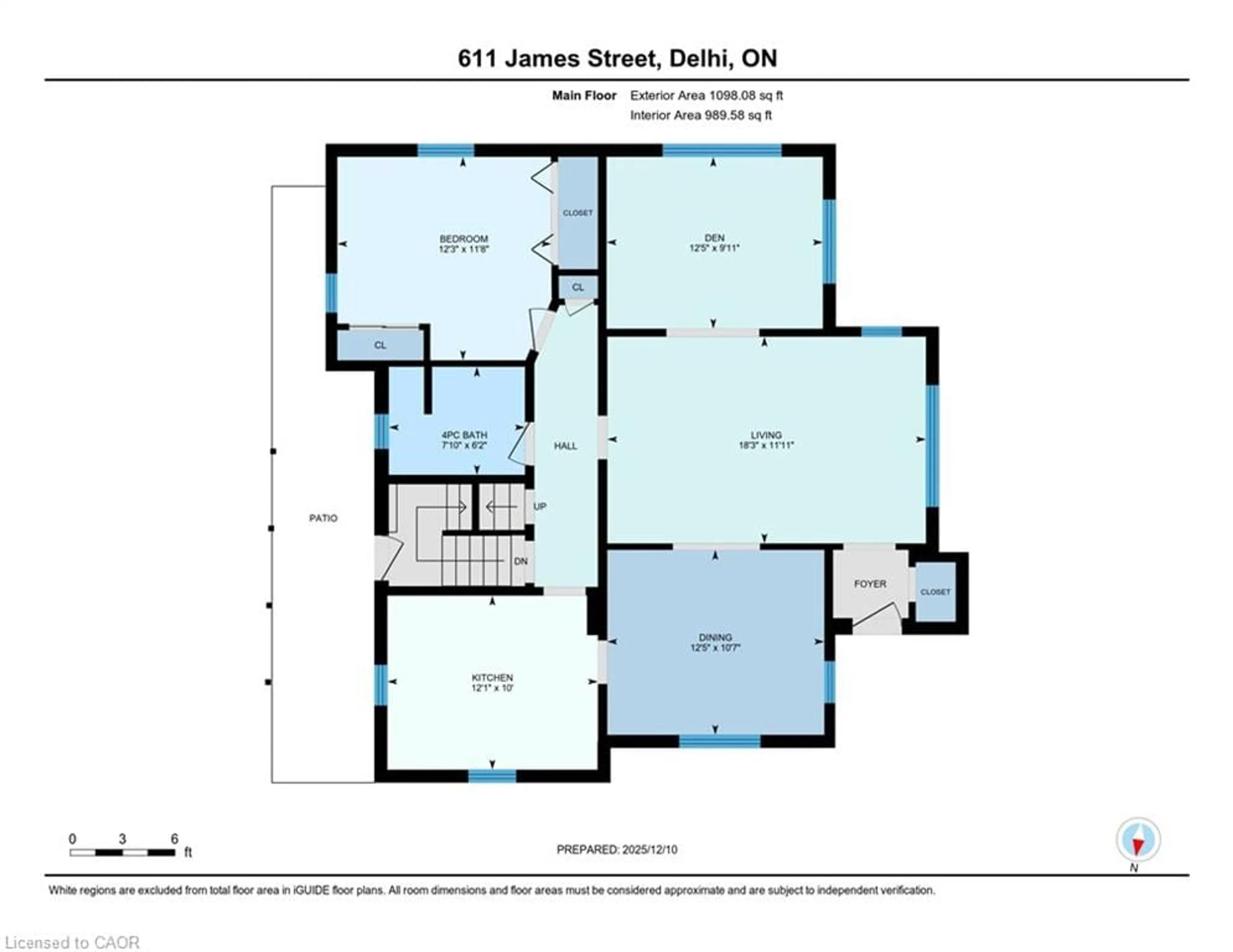 Floor plan for 611 James St, Delhi Ontario N4B 2C6