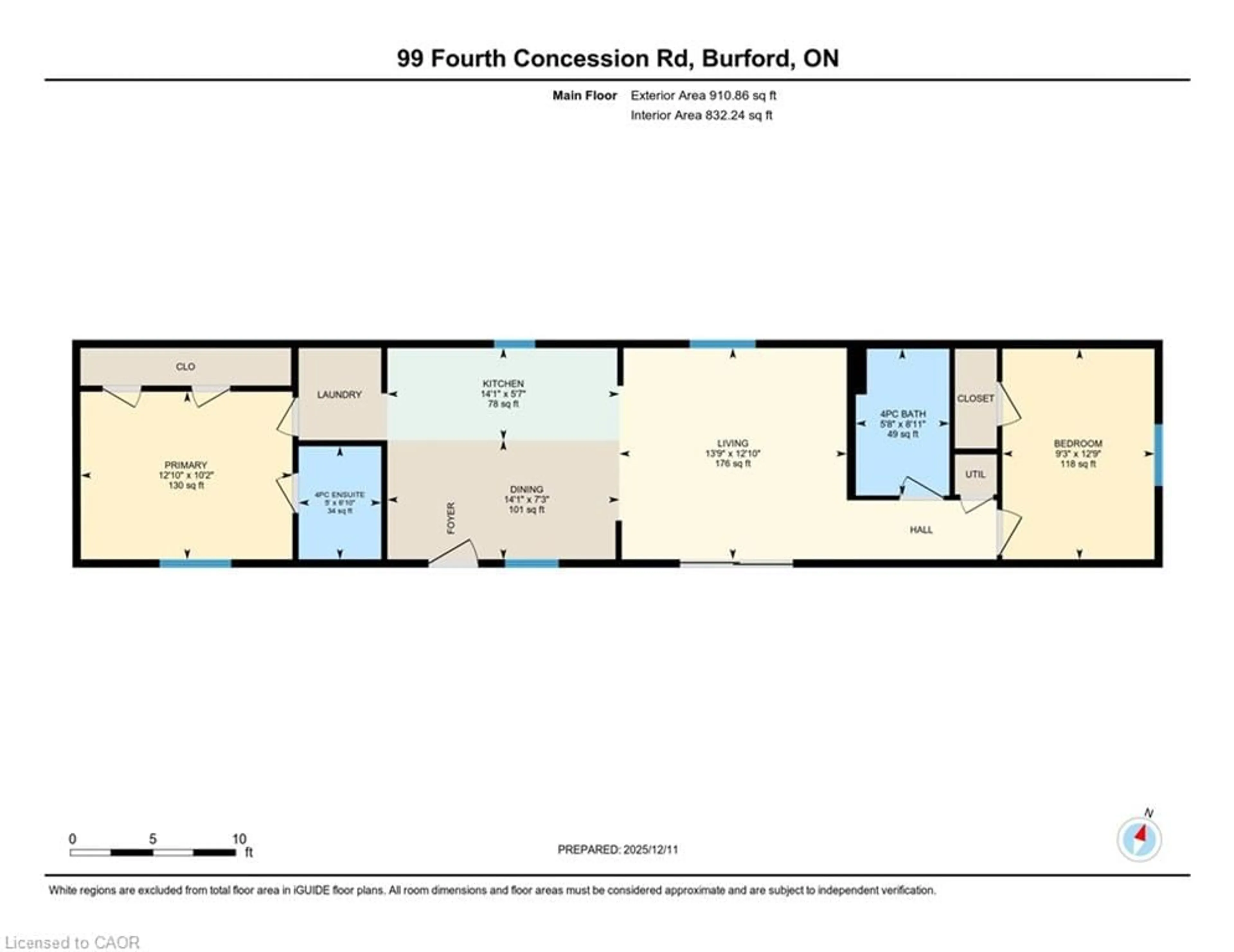 Floor plan for 99 Fourth Concession Rd #703, Burford Ontario N0E 1A0