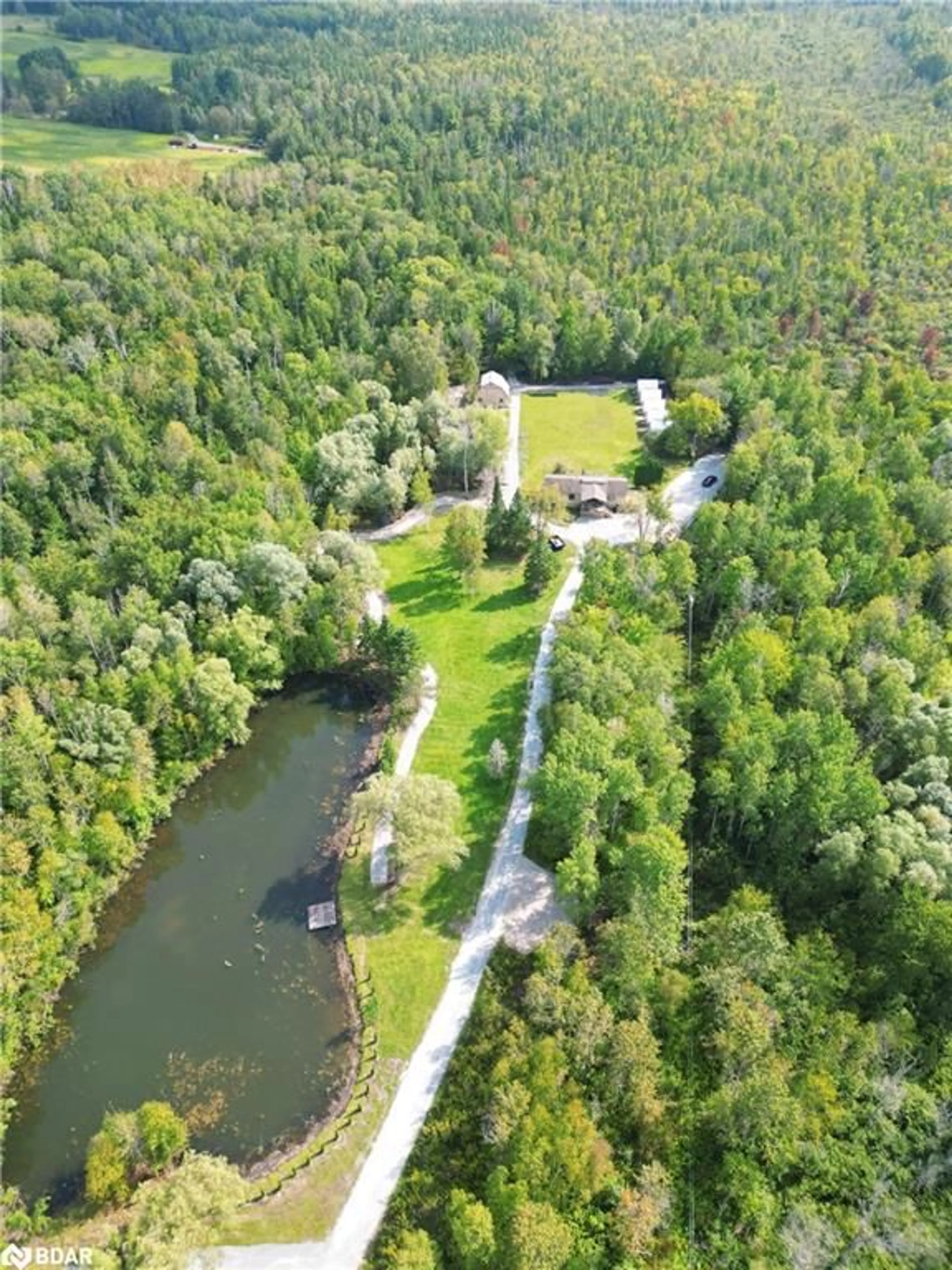 A pic from outside/outdoor area/front of a property/back of a property/a pic from drone, water/lake/river/ocean view for 4909 Holborn Rd, Mount Albert Ontario L0G 1M0