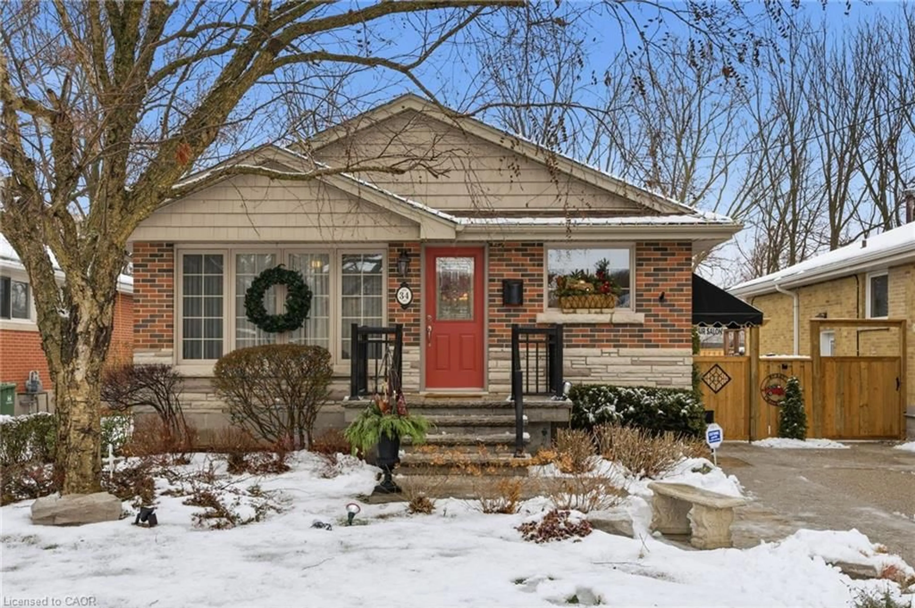 Home with brick exterior material, street for 34 Ramsey Cres, Hamilton Ontario L8S 2N2