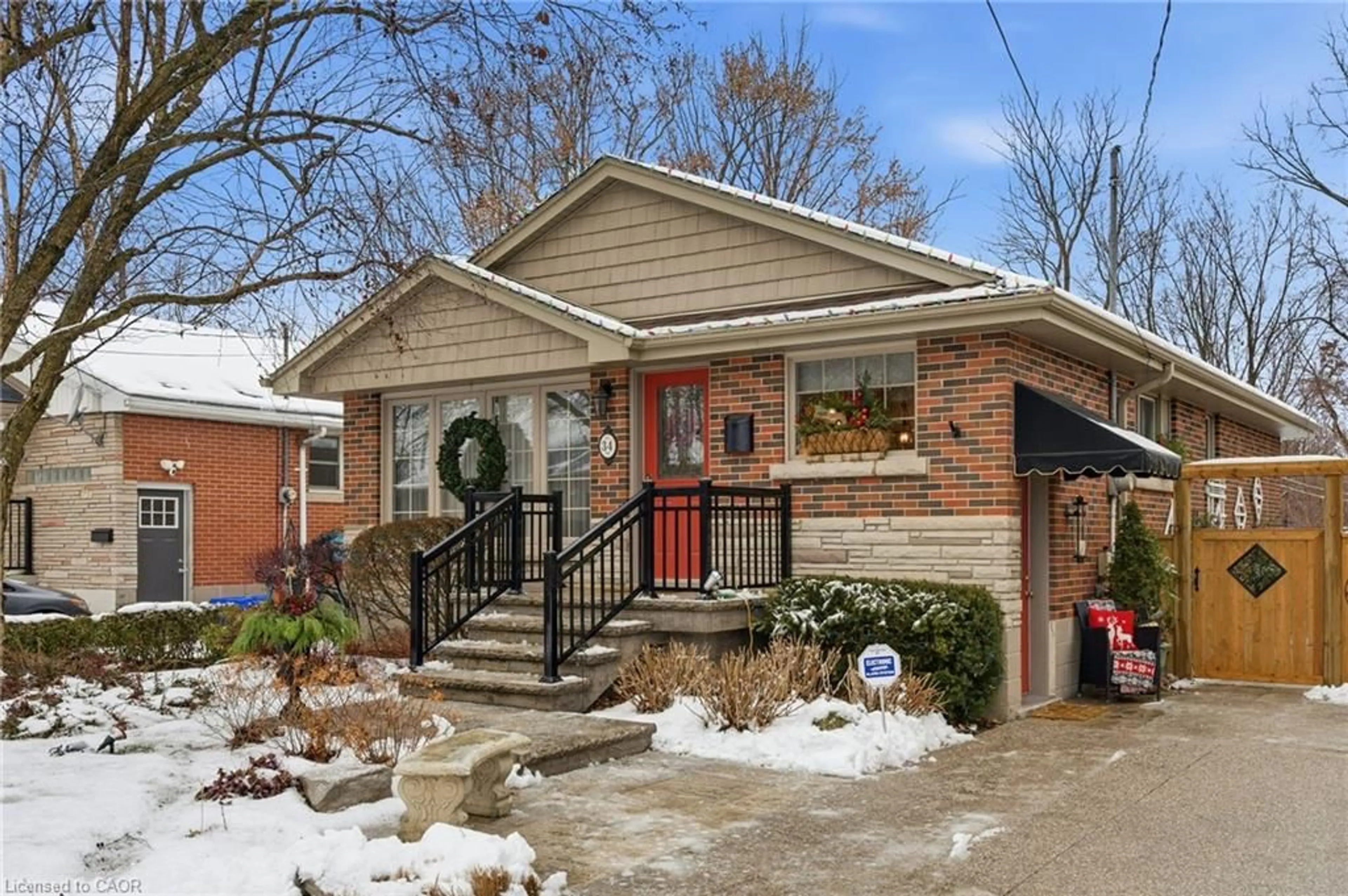 Home with brick exterior material, street for 34 Ramsey Cres, Hamilton Ontario L8S 2N2