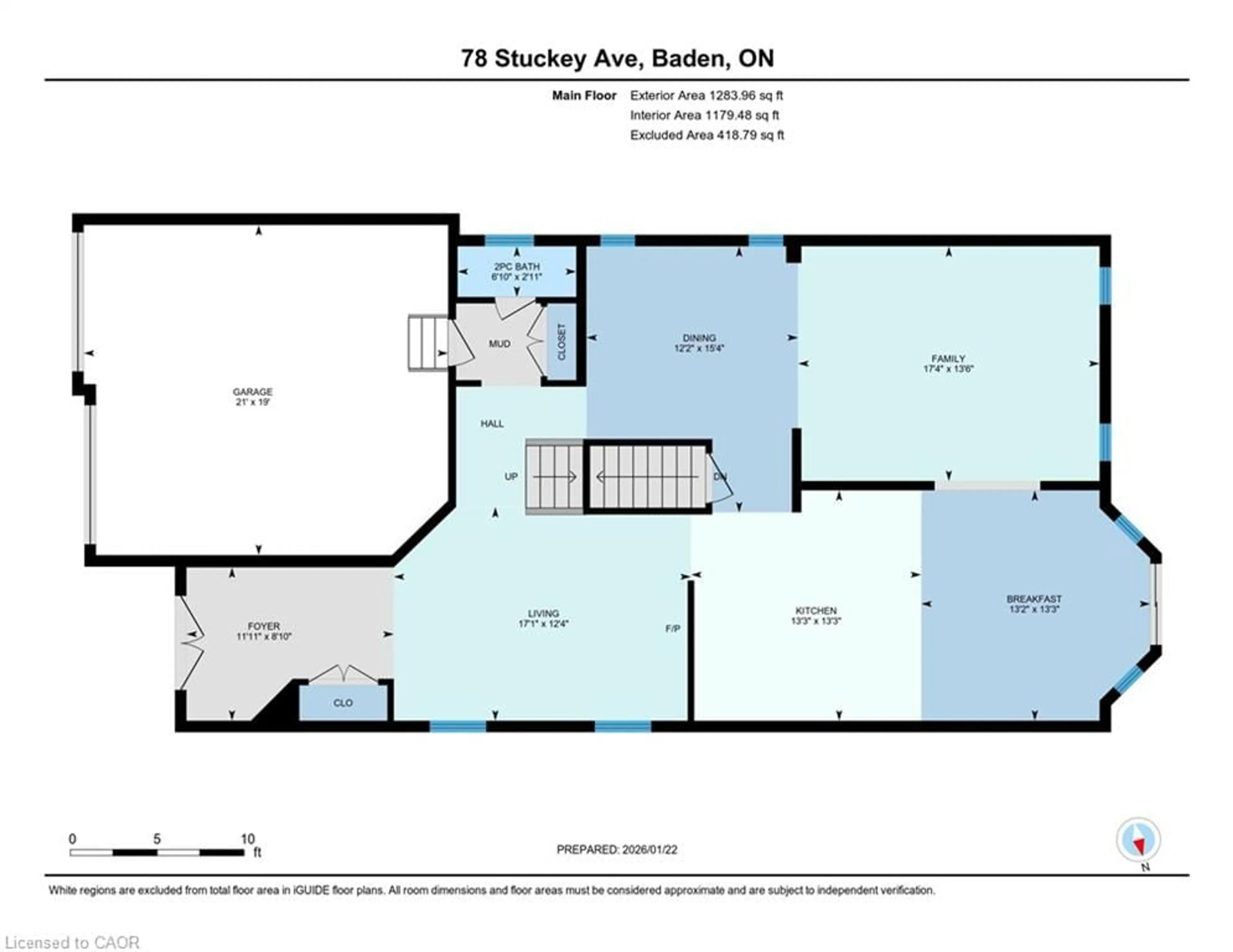 Floor plan for 78 Stuckey Ave, Baden Ontario N3A 4R5