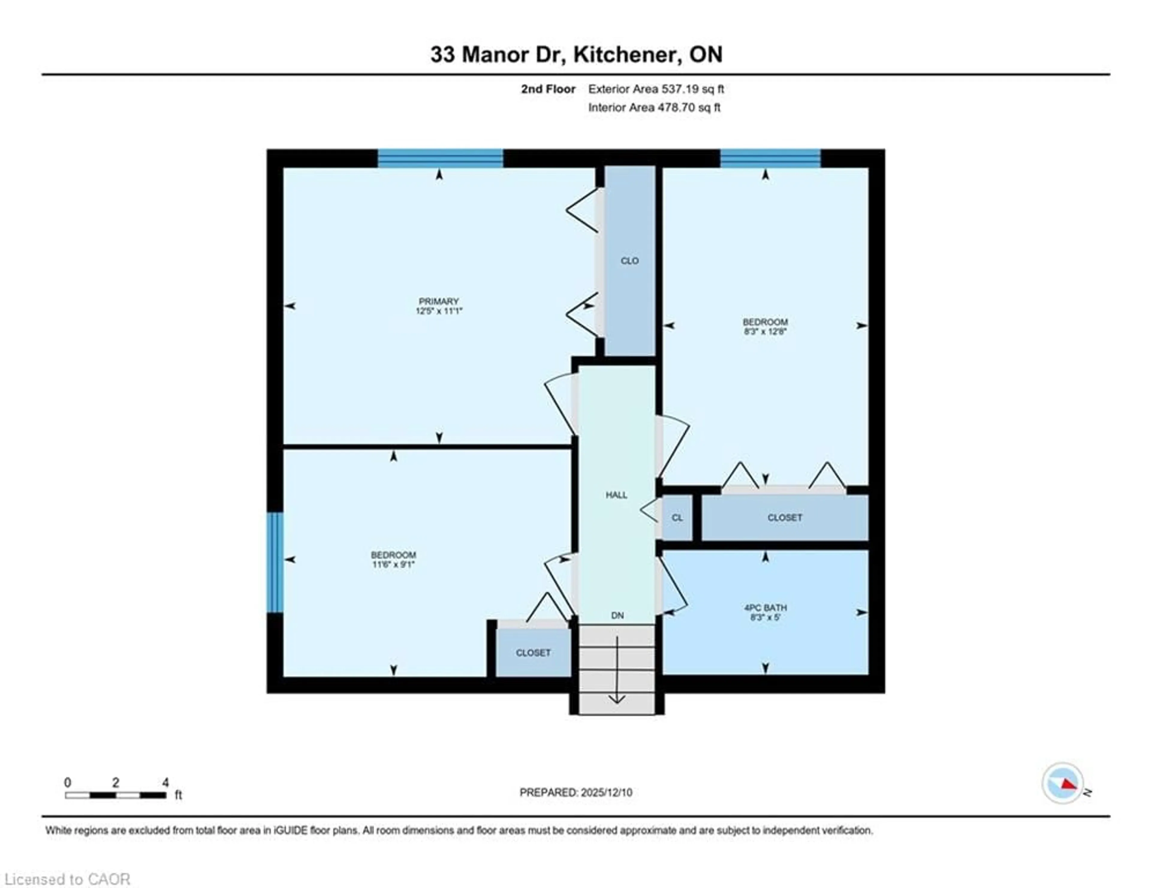 Floor plan for 33 Manor Dr, Kitchener Ontario N2A 2T9
