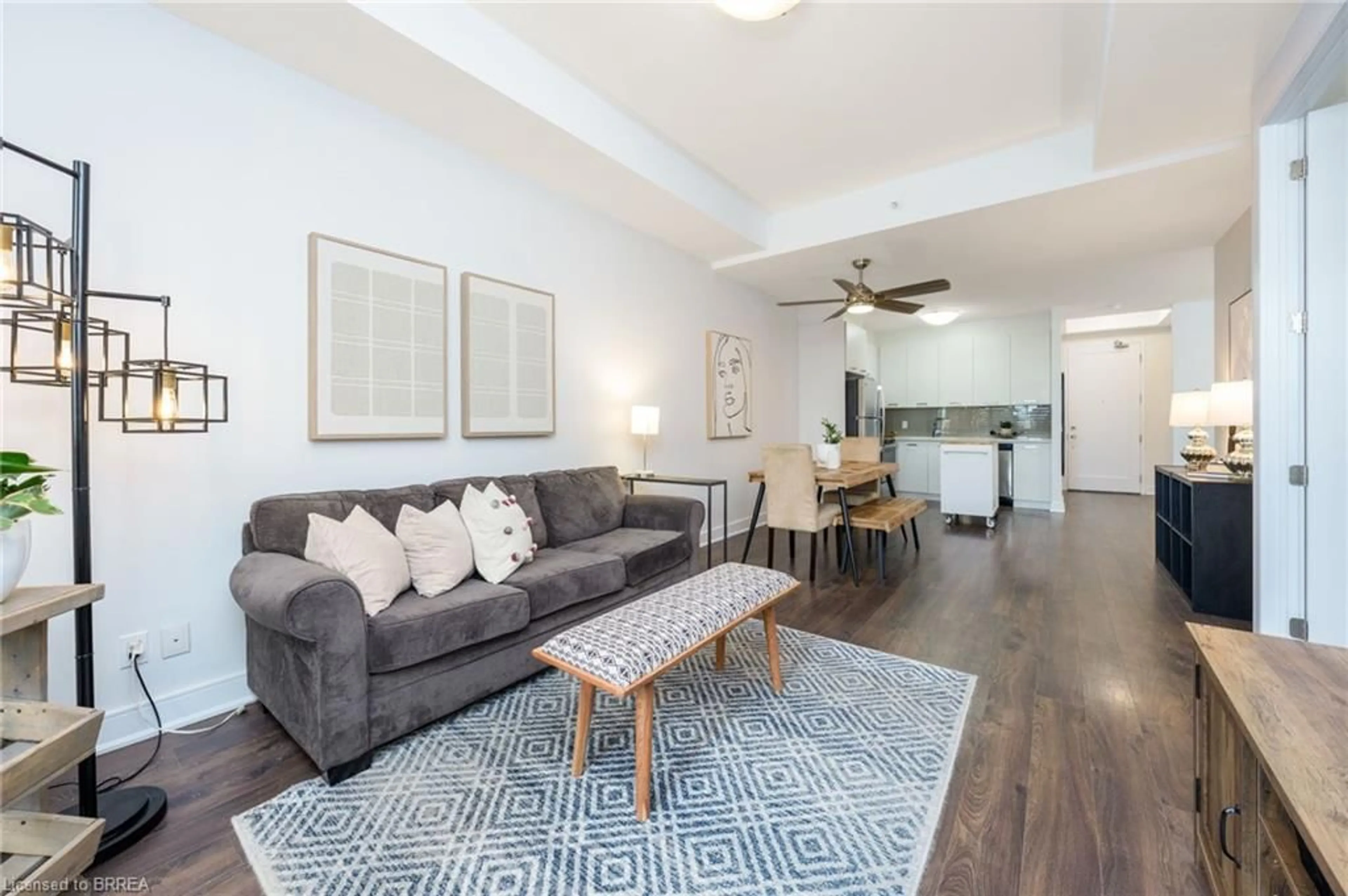 Living room with furniture, unknown for 150 Main St #505, Hamilton Ontario L8P 1H8