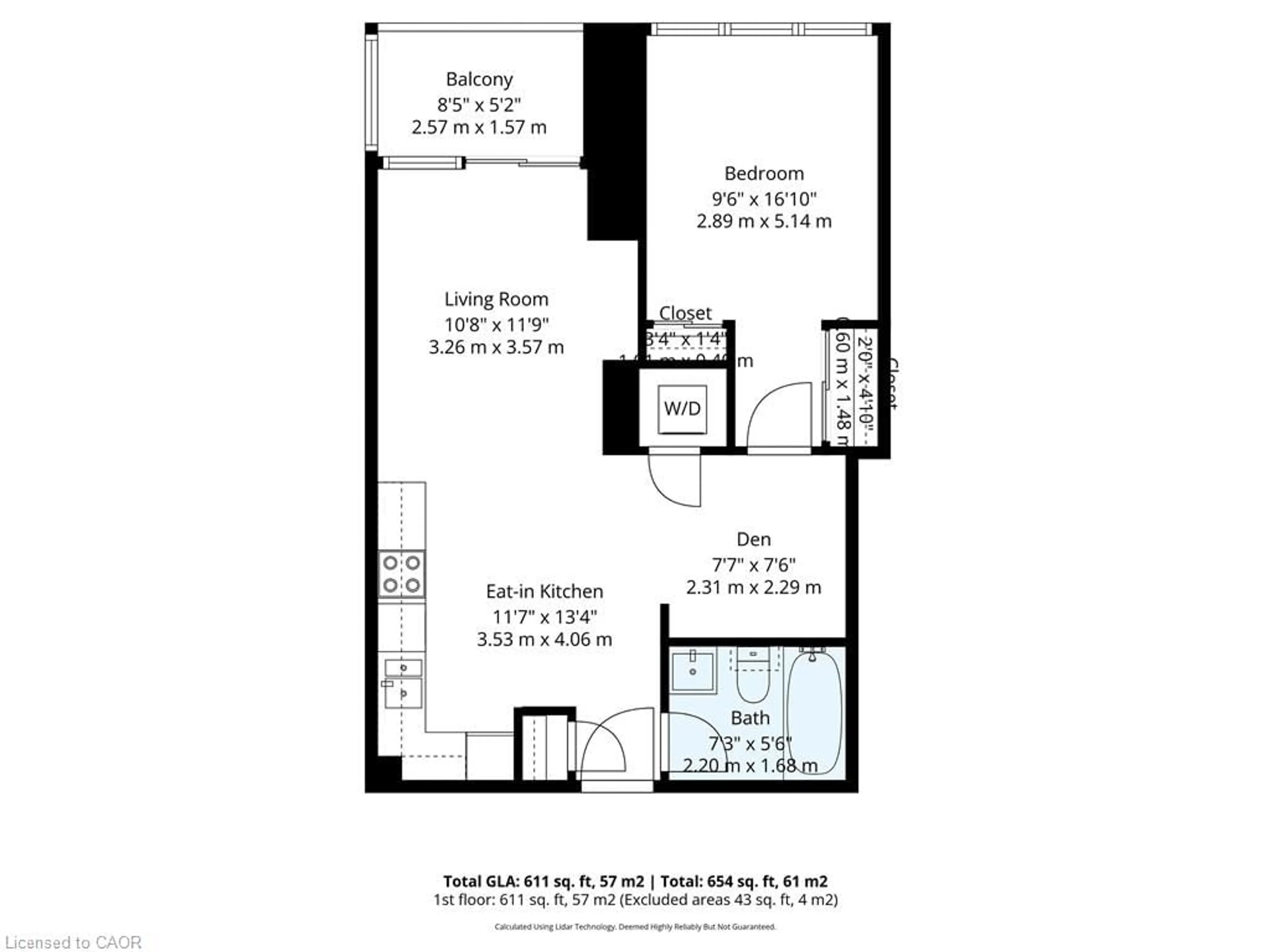 Floor plan for 8 Fieldway Rd #306, Etobicoke Ontario M8Z 0C3
