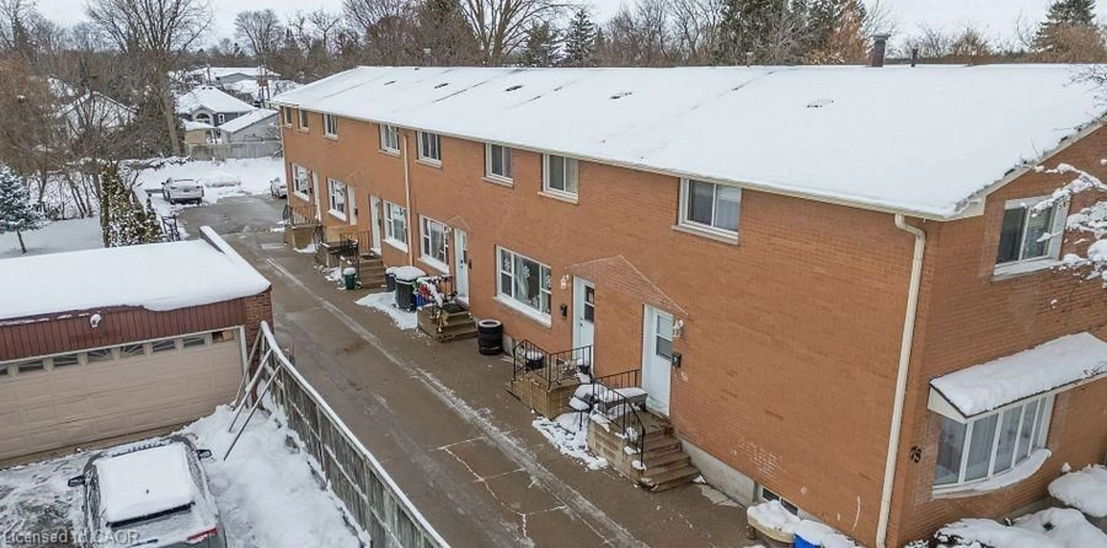 A pic from outside/outdoor area/front of a property/back of a property/a pic from drone, unknown for 78 Bee St #11, Woodstock Ontario N4S 3Z3